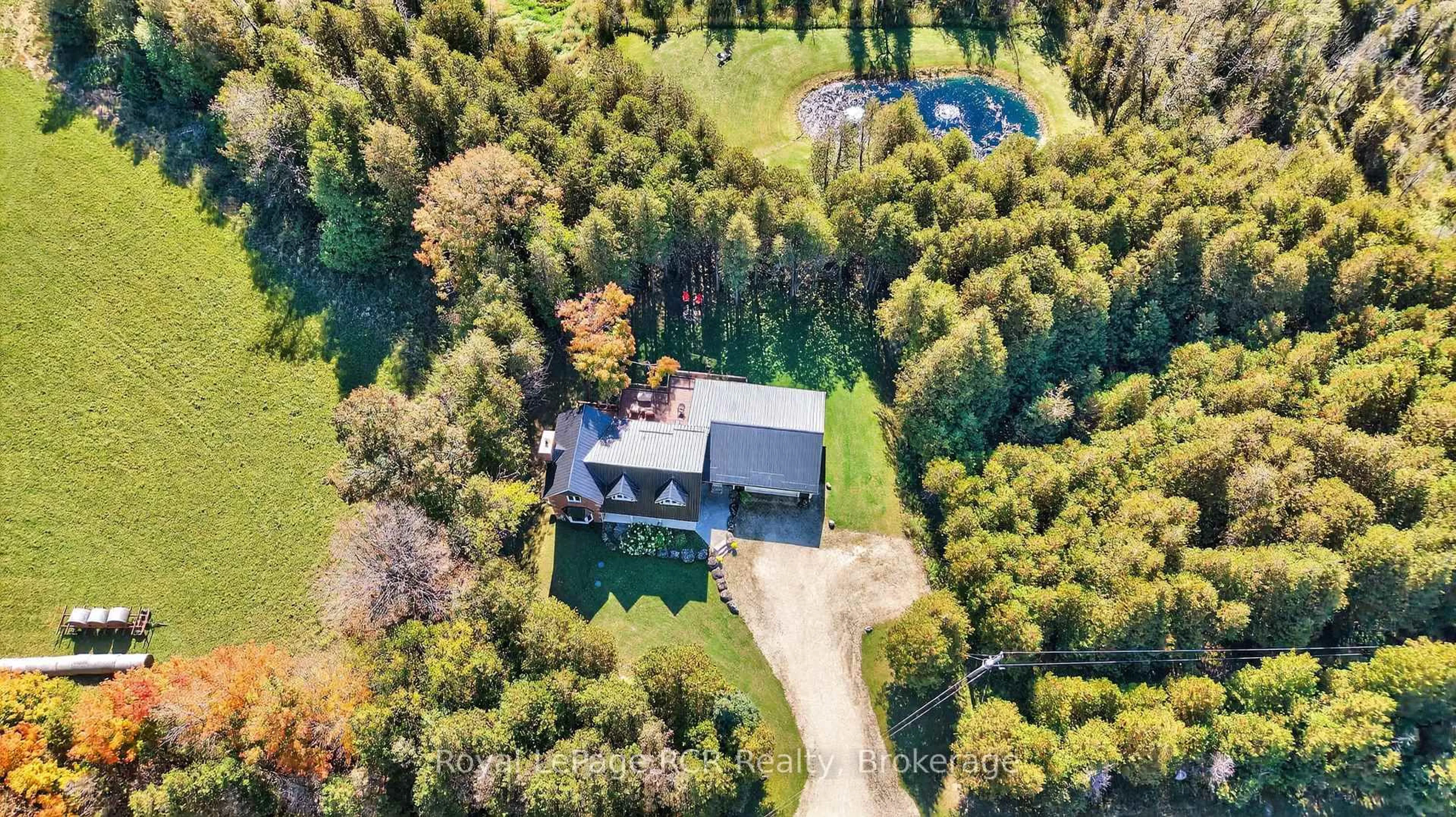 A pic from outside/outdoor area/front of a property/back of a property/a pic from drone, unknown for 468080 Concession 12B Concession, Grey Highlands Ontario N0C 1C0
