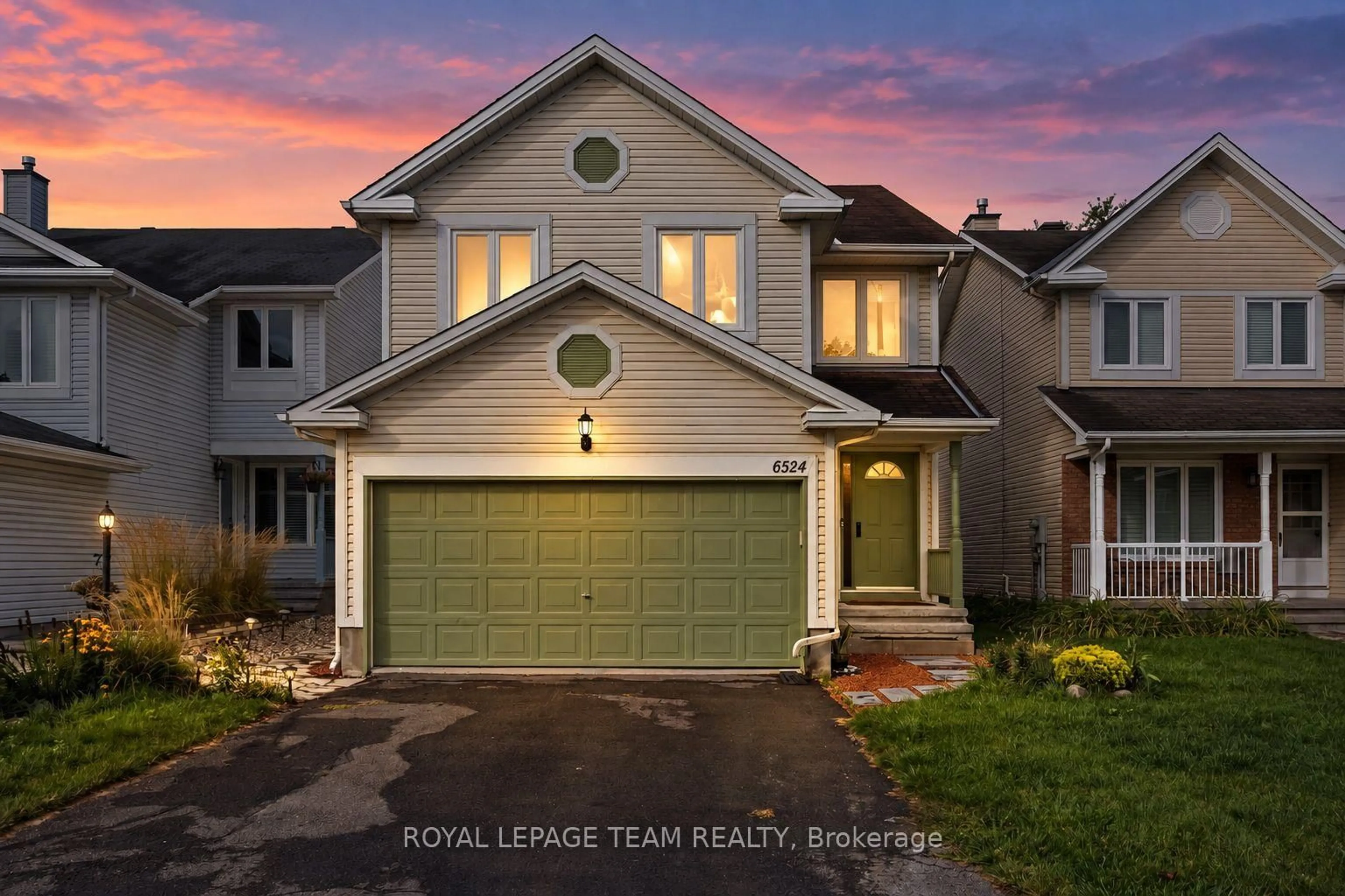 Home with vinyl exterior material, street for 6524 Tooney Dr, Orleans Ontario K1C 7H1