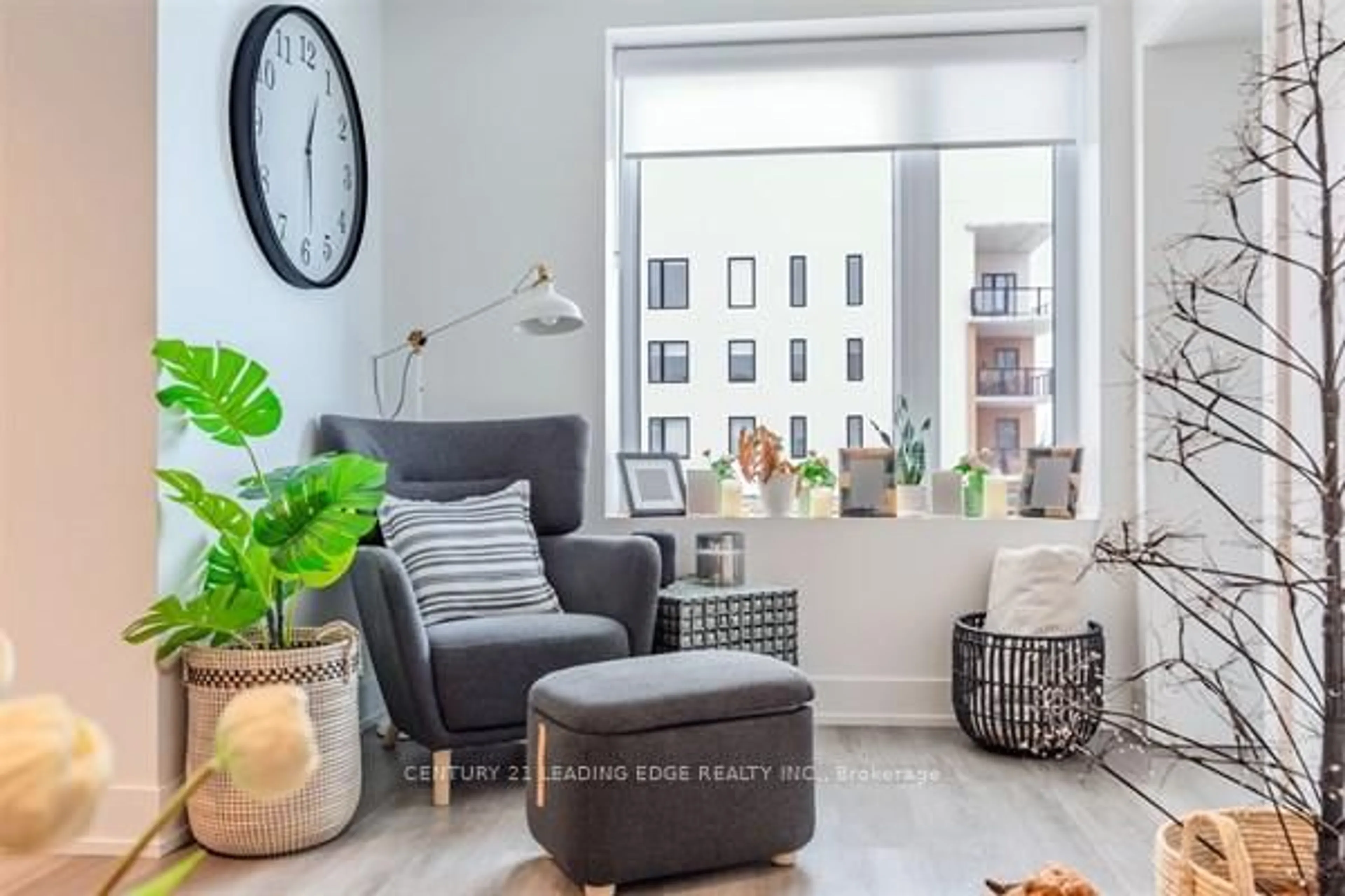 Living room with furniture, cement floor for 19B West St #301, Kawartha Lakes Ontario K0M 1N0
