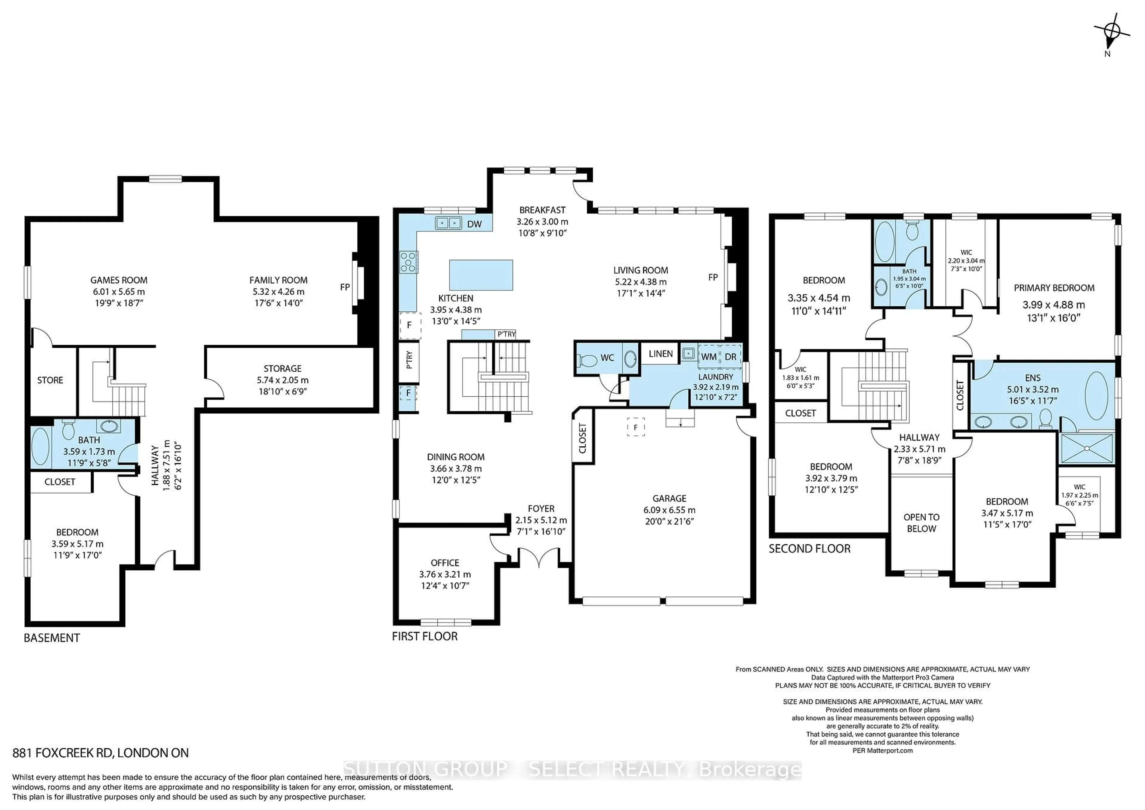 Floor plan for 881 Foxcreek Rd, London North Ontario N6G 0H1