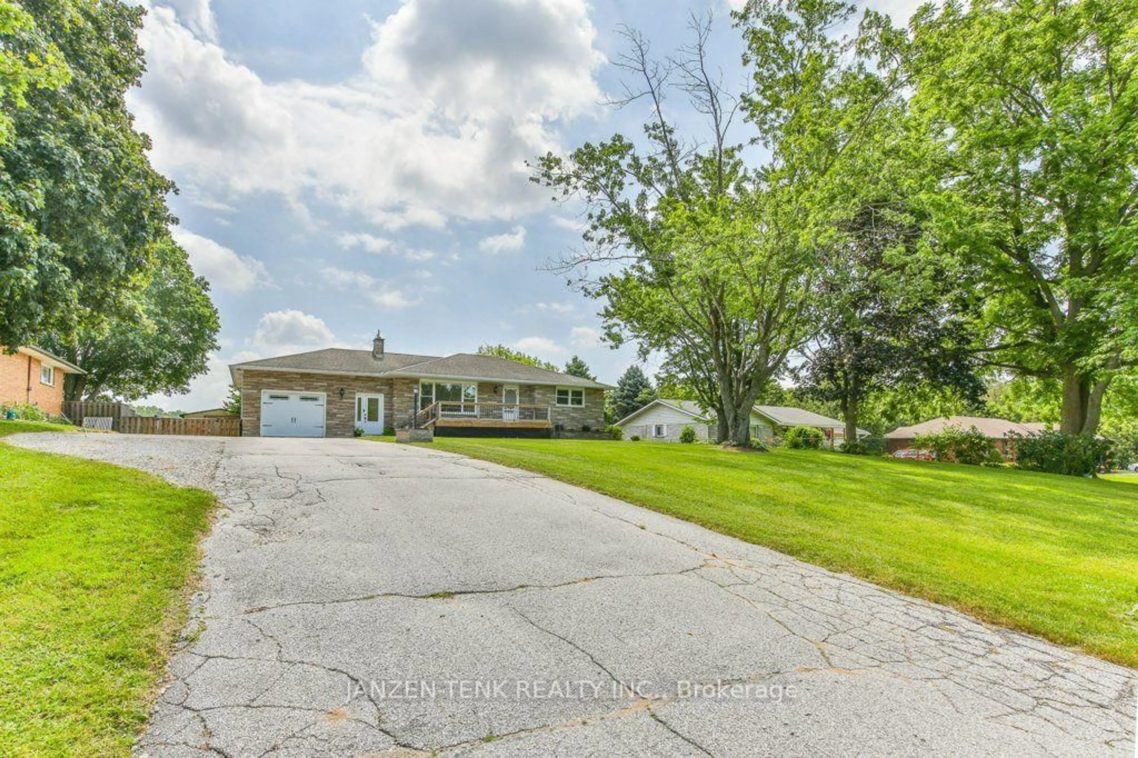 A pic from outside/outdoor area/front of a property/back of a property/a pic from drone, water/lake/river/ocean view for 492 19 Highway, Tillsonburg Ontario N4G 4G9