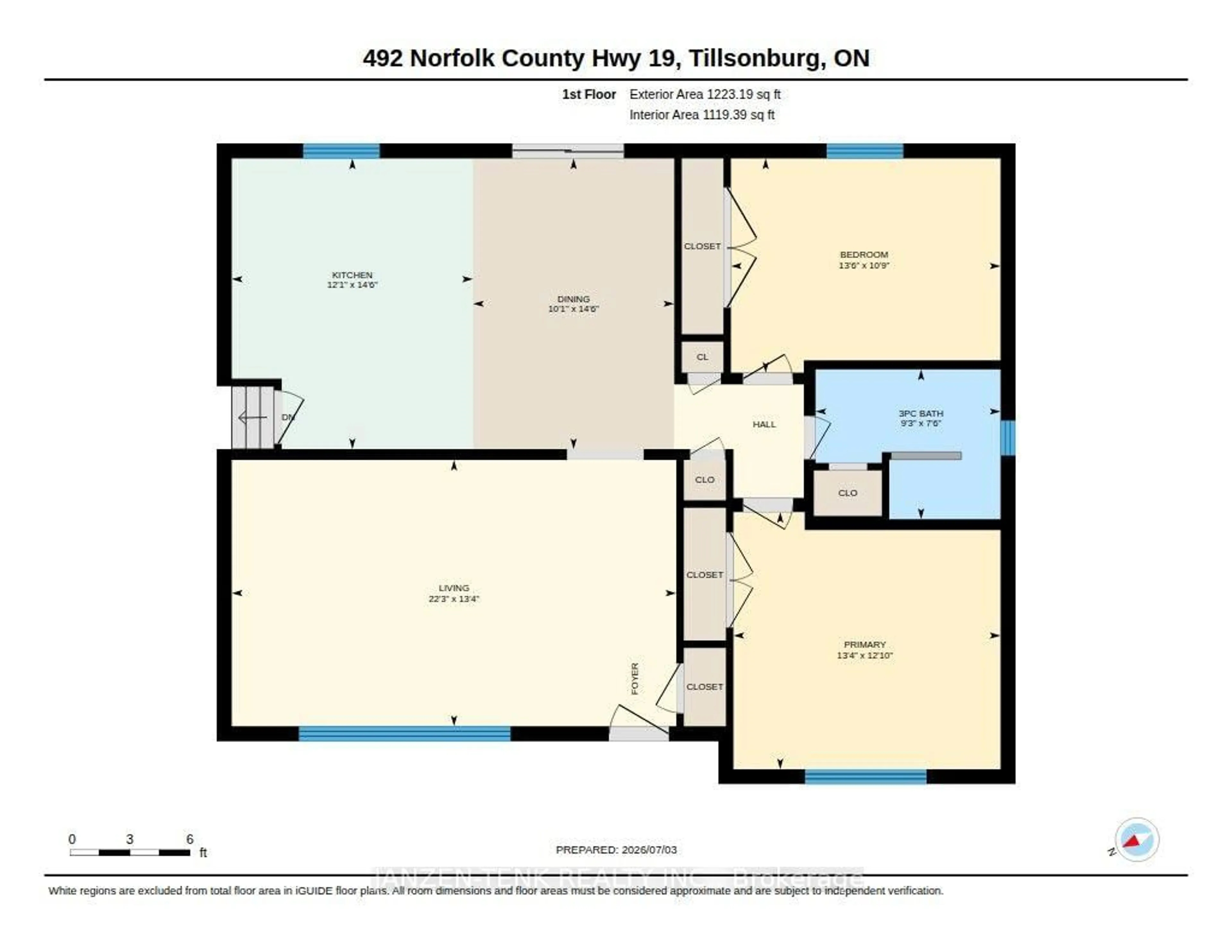 Floor plan for 492 19 Highway, Tillsonburg Ontario N4G 4G9