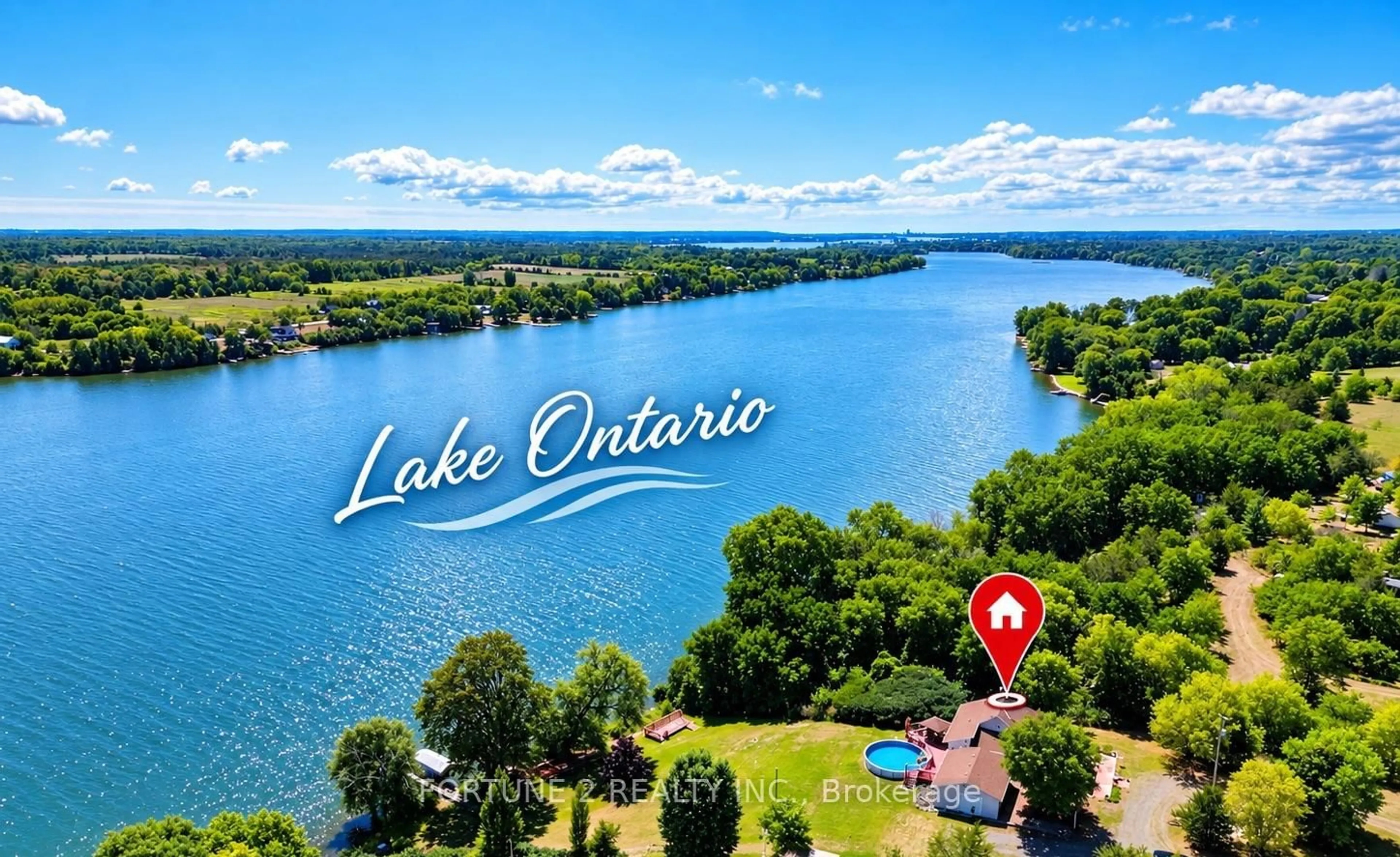 A pic from outside/outdoor area/front of a property/back of a property/a pic from drone, water/lake/river/ocean view for 5397 County 9 Rd, Napanee Ontario K7R 3K8