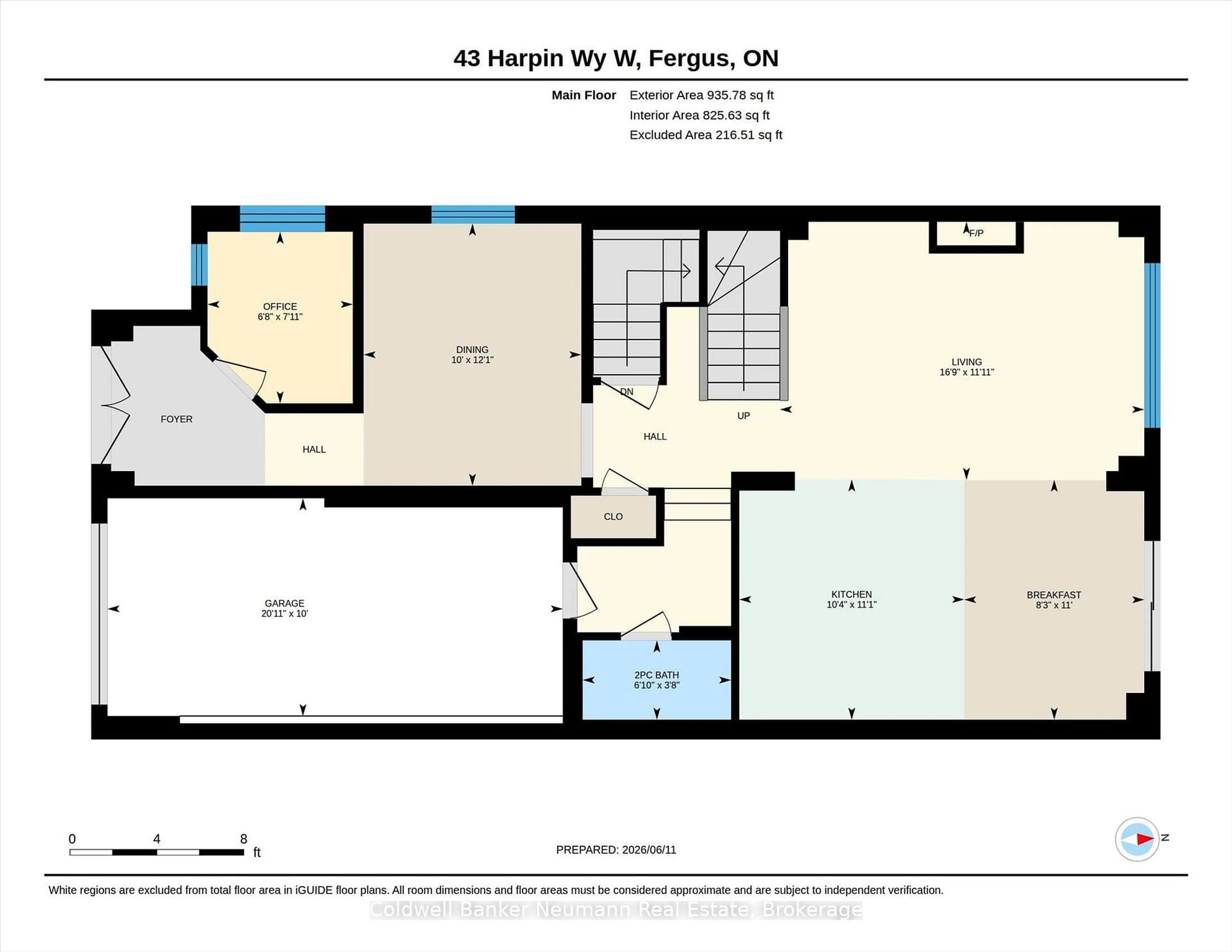 Floor plan for 43 Harpin Way, Centre Wellington Ontario N1M 0H8