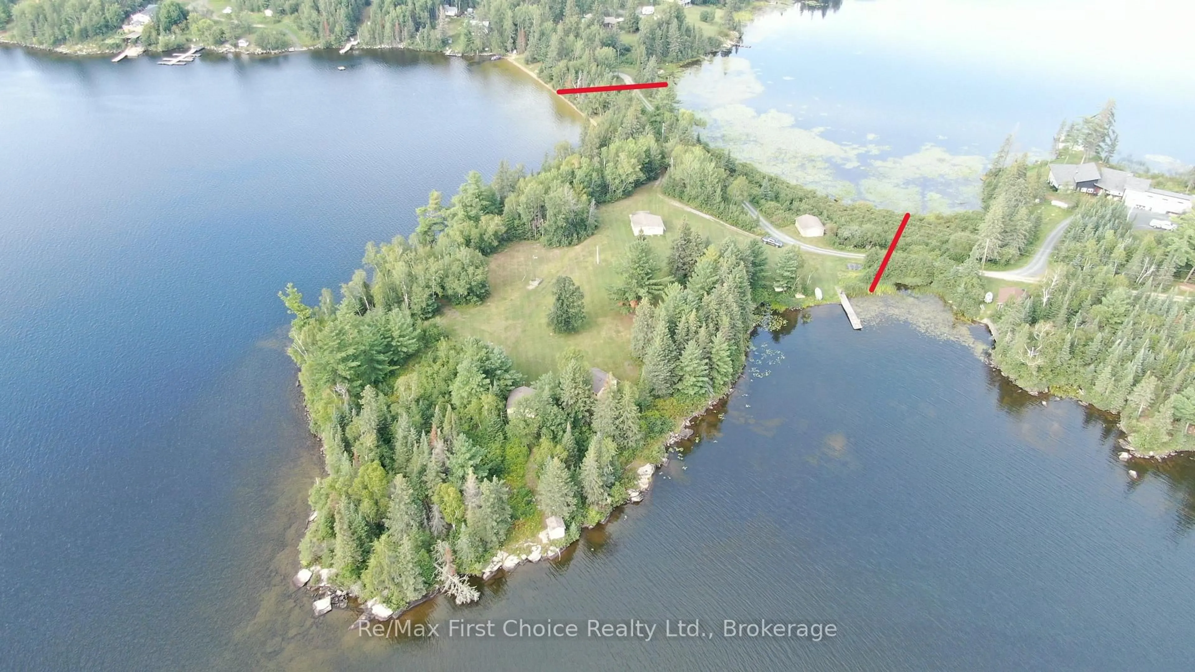A pic from outside/outdoor area/front of a property/back of a property/a pic from drone, water/lake/river/ocean view for 162 Primmers Rd, Kenora Remote Area Ontario P0X 1H0