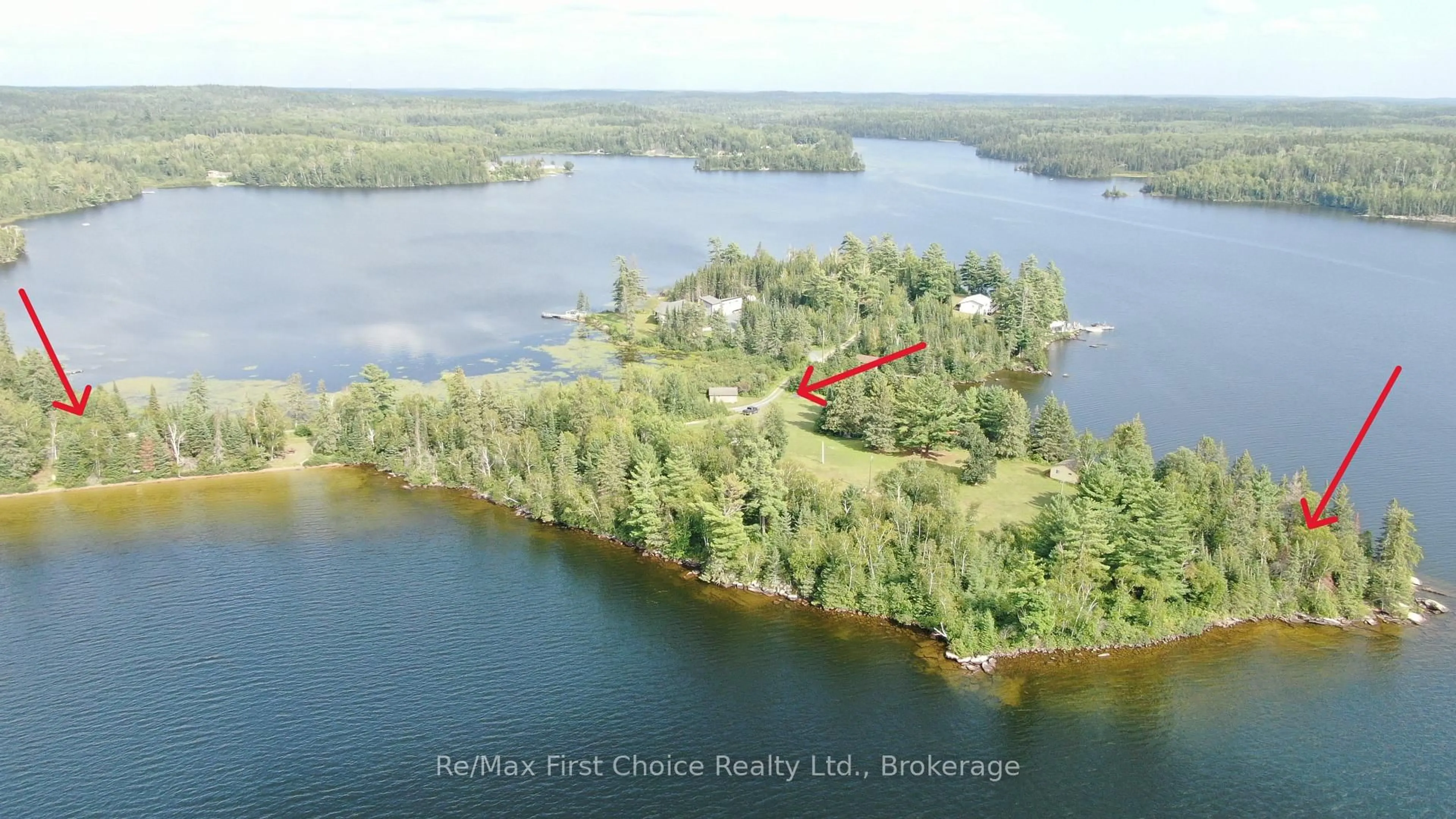 A pic from outside/outdoor area/front of a property/back of a property/a pic from drone, water/lake/river/ocean view for 162 Primmers Rd, Kenora Remote Area Ontario P0X 1H0