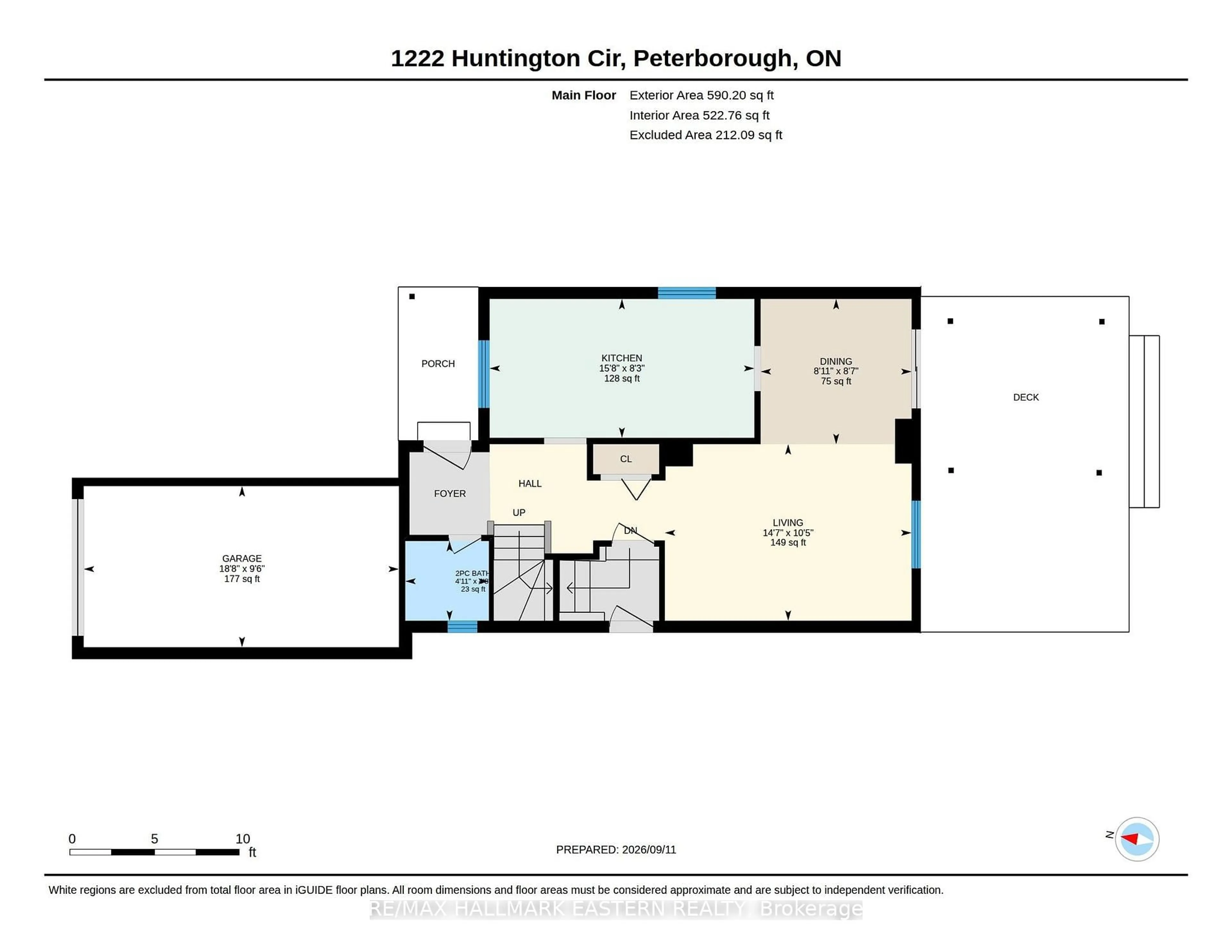 Floor plan for 1222 Huntington Circ, Peterborough Ontario K9K 2B5