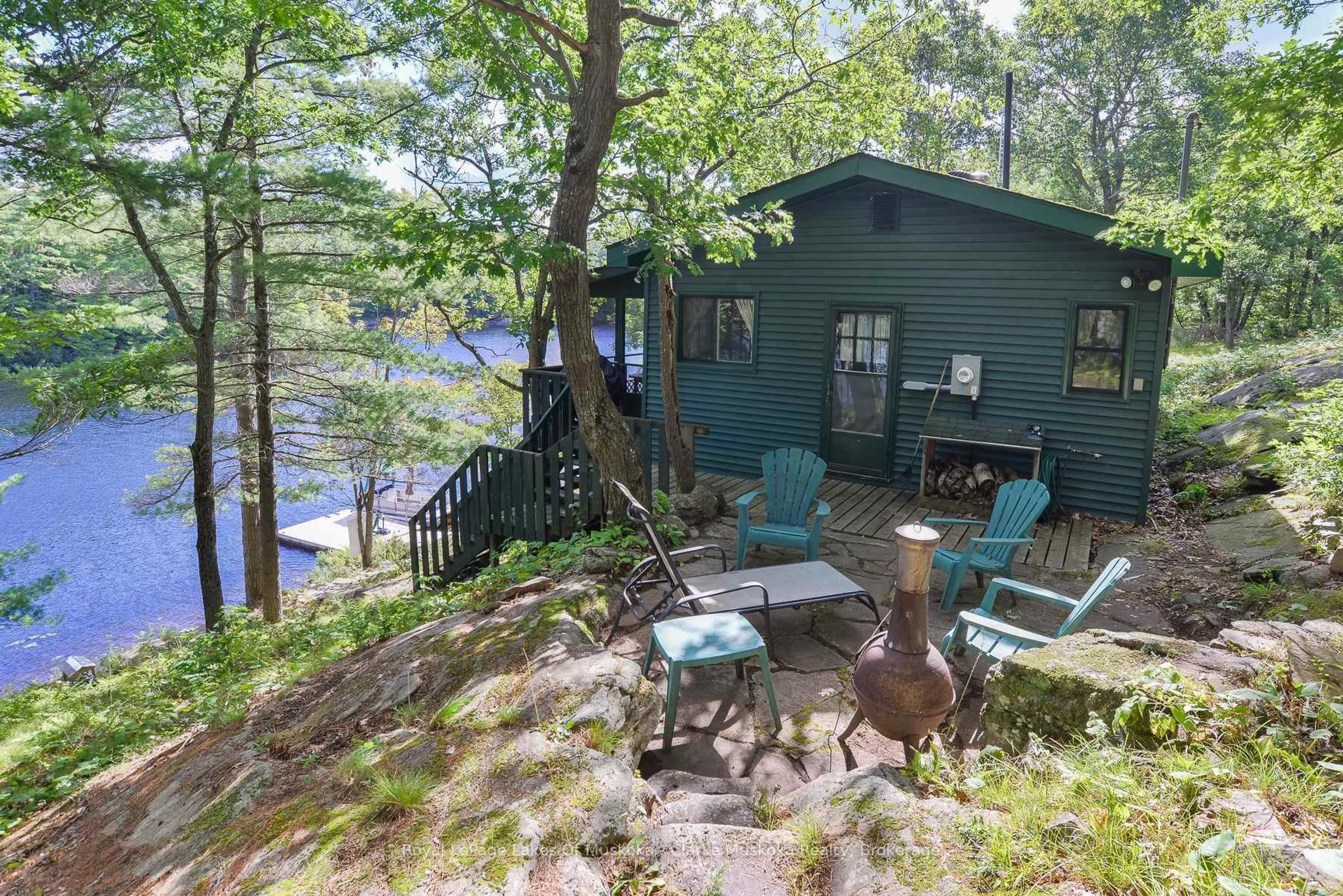 Patio, water/lake/river/ocean view for 23 Nine Mile Lake, Muskoka Lakes Ontario P0C 1M0