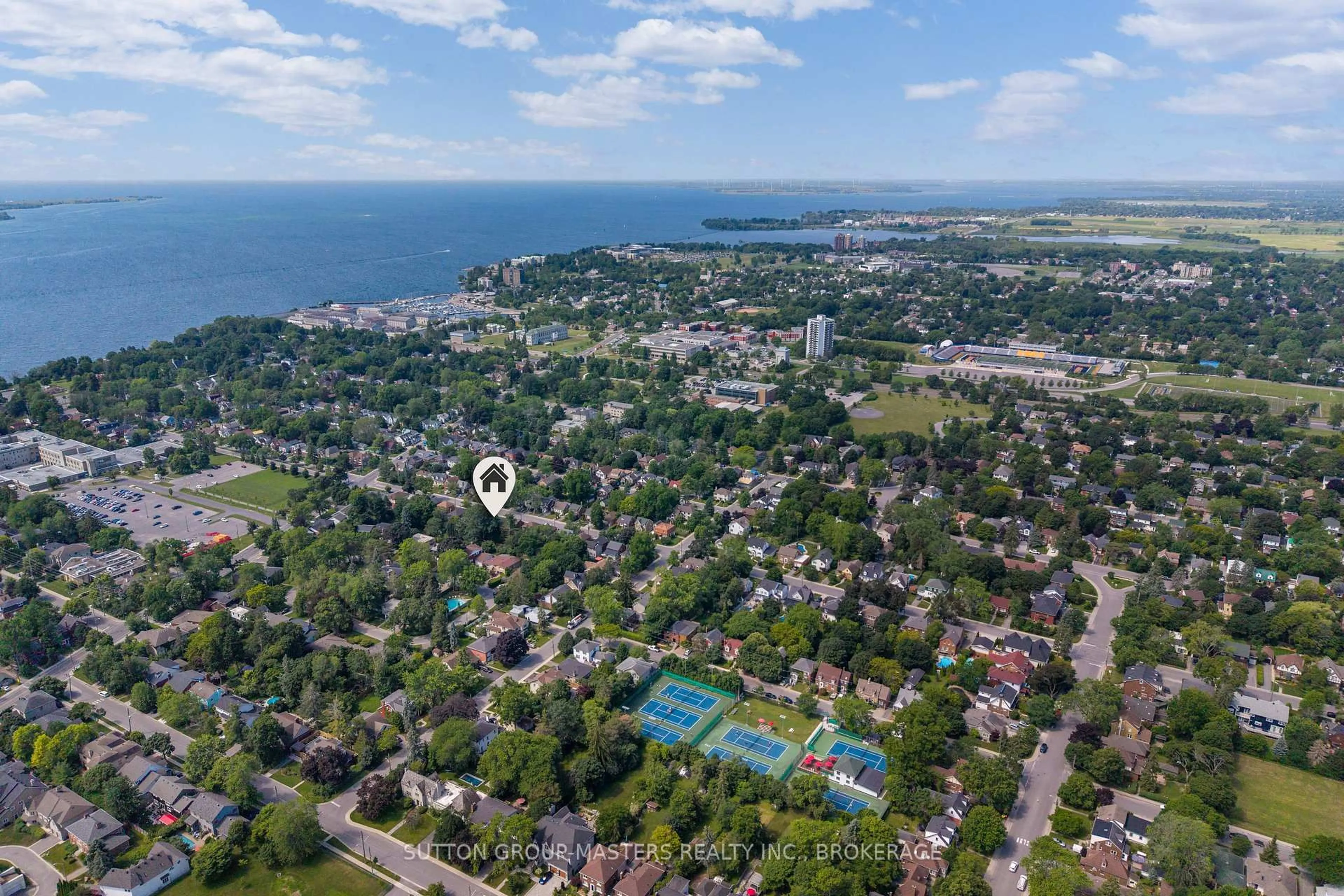 A pic from outside/outdoor area/front of a property/back of a property/a pic from drone, water/lake/river/ocean view for 187 Willingdon Ave, Kingston Ontario K7L 4H9