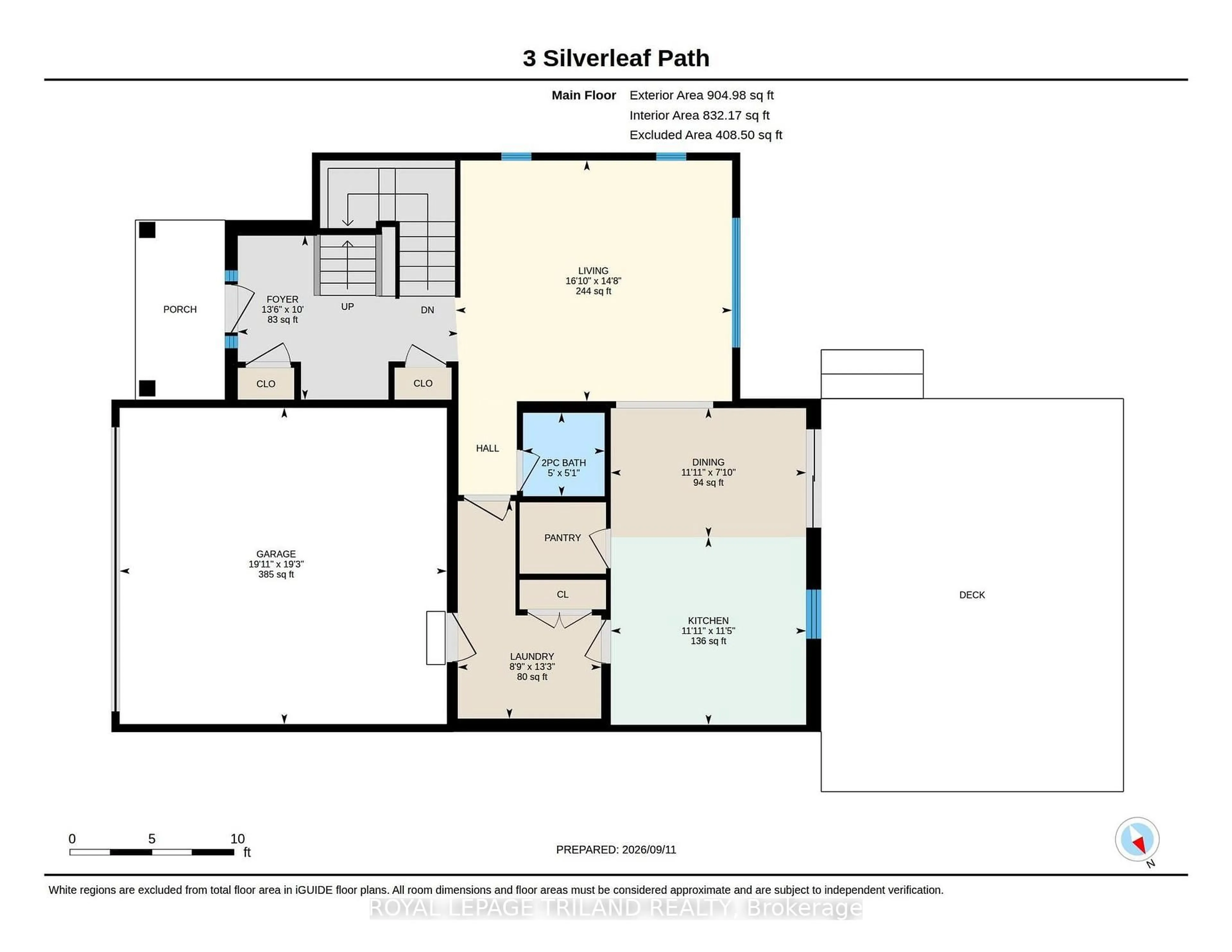 Floor plan for 3 SILVERLEAF Path, St. Thomas Ontario N5R 0N6