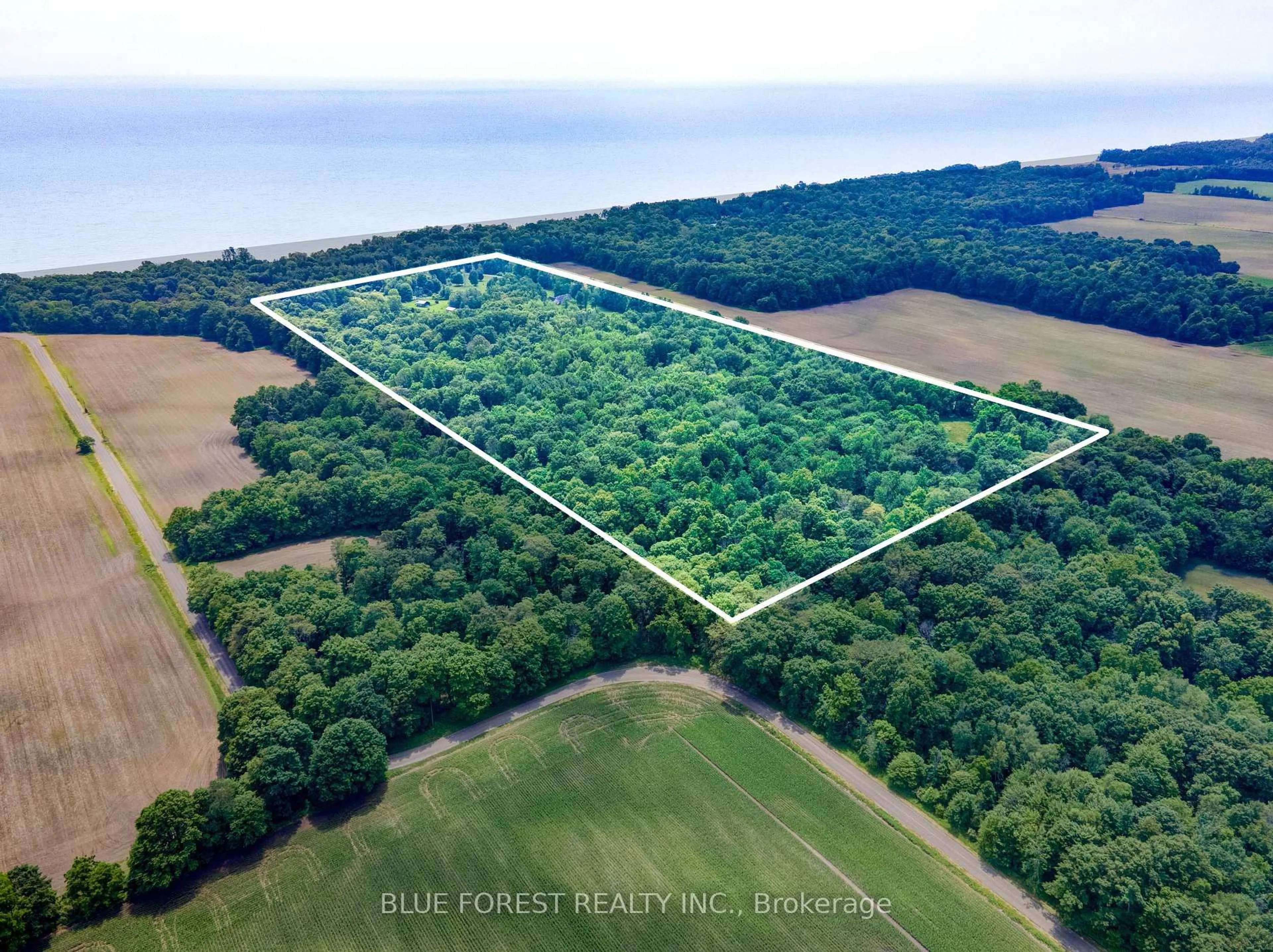 A pic from outside/outdoor area/front of a property/back of a property/a pic from drone, water/lake/river/ocean view for 23706 Gray Line, West Elgin Ontario N0L 2C0