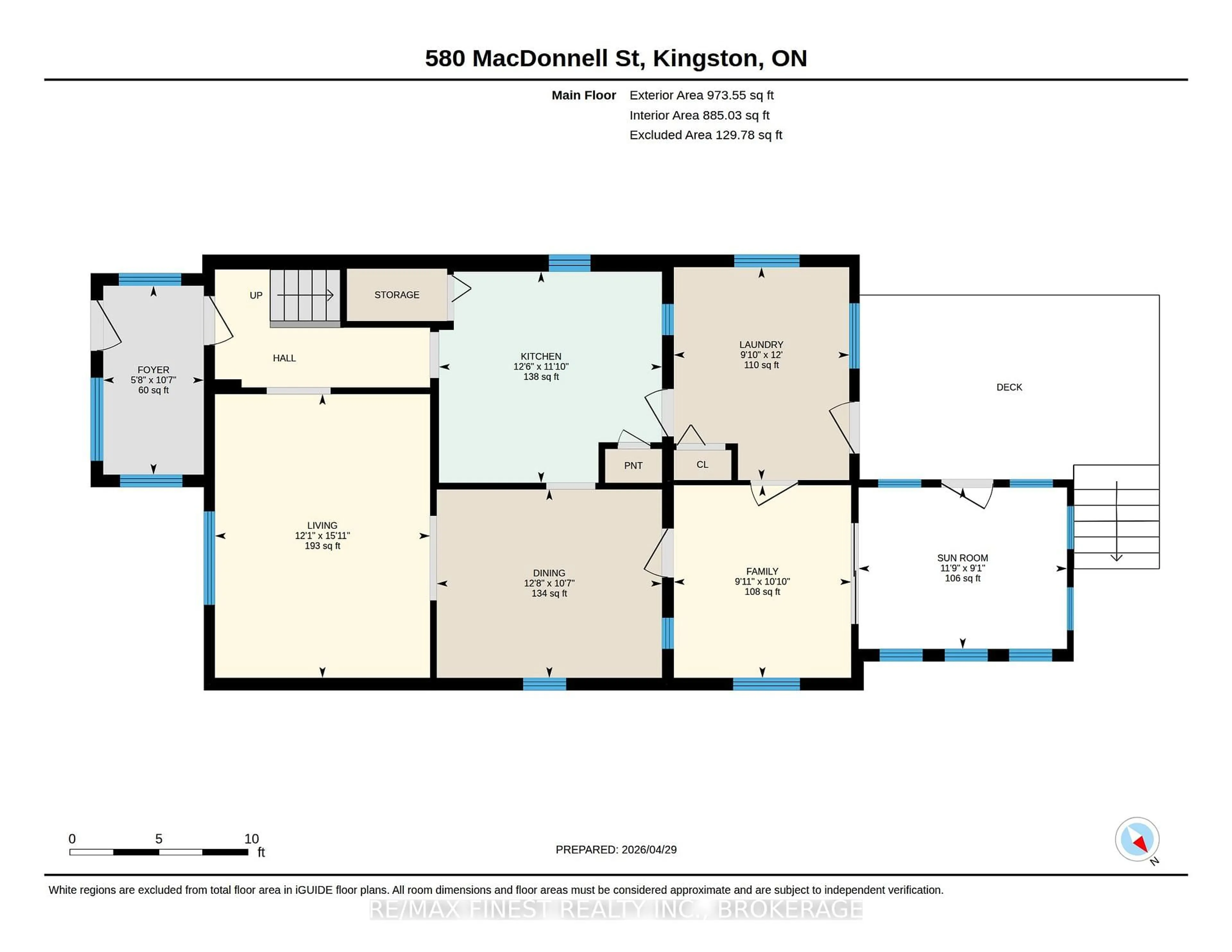 Floor plan for 580 MacDonnell St, Kingston Ontario K7K 4X1