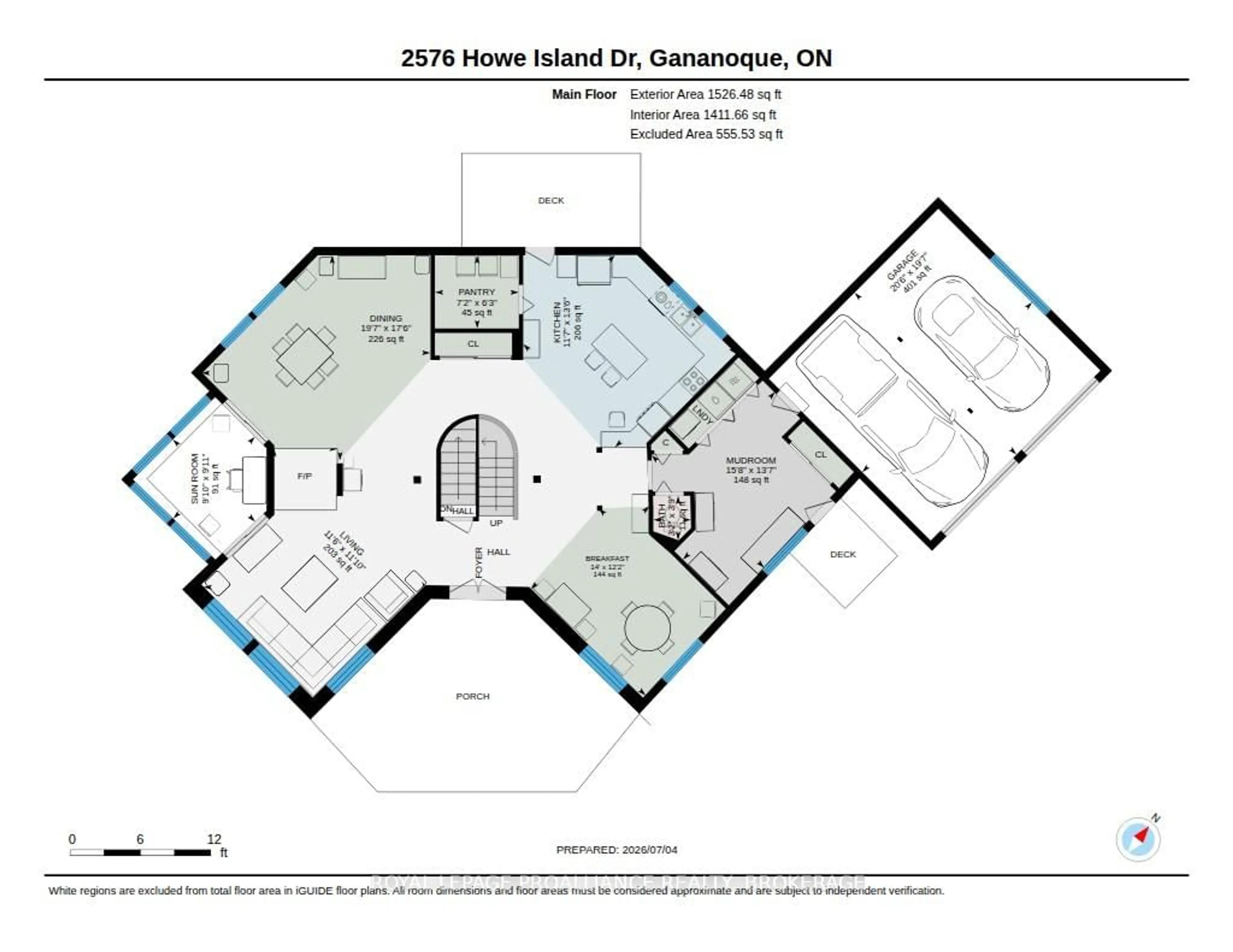 Floor plan for 2576 Howe Island Dr, Gananoque Ontario K7G 2V6