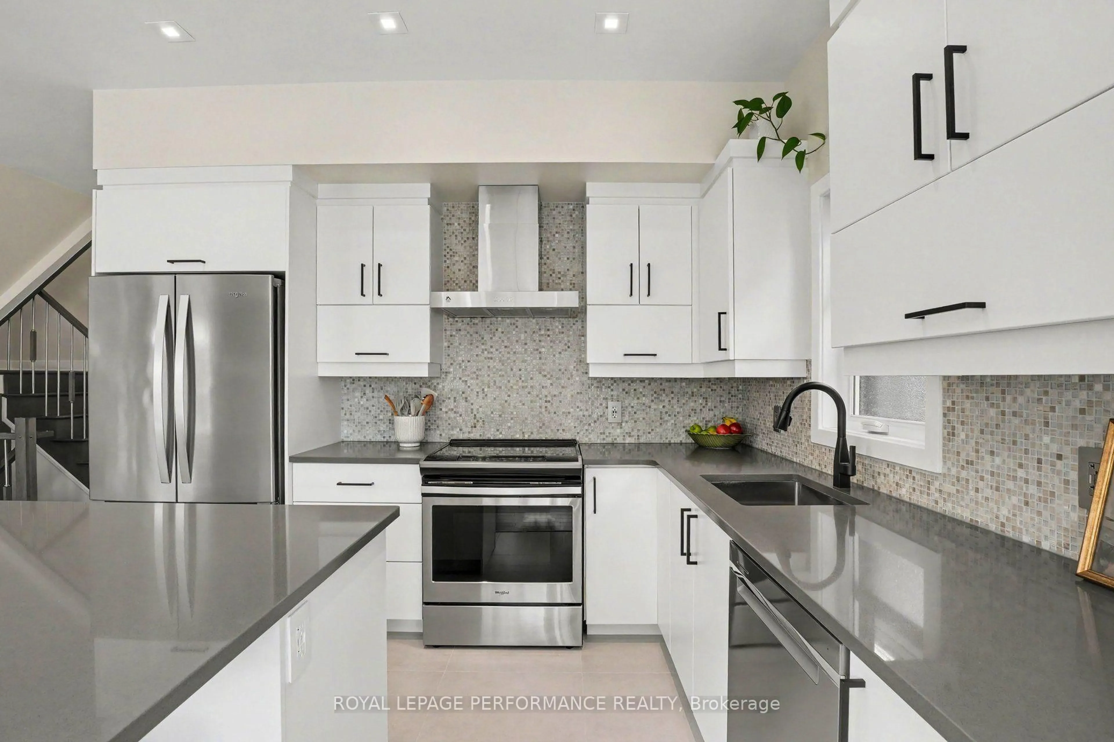 Contemporary kitchen, ceramic/tile floor for 14 Aquamarine Private, Orleans Ontario K1C 0C3