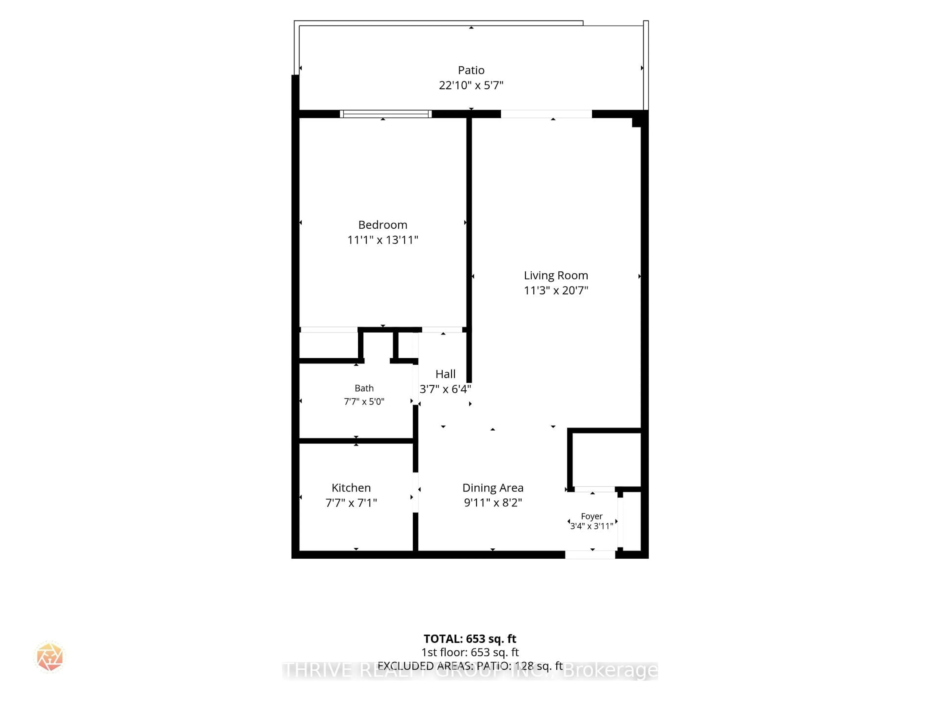 Floor plan for 583 Mornington Ave #109, London East Ontario N5Y 3E9
