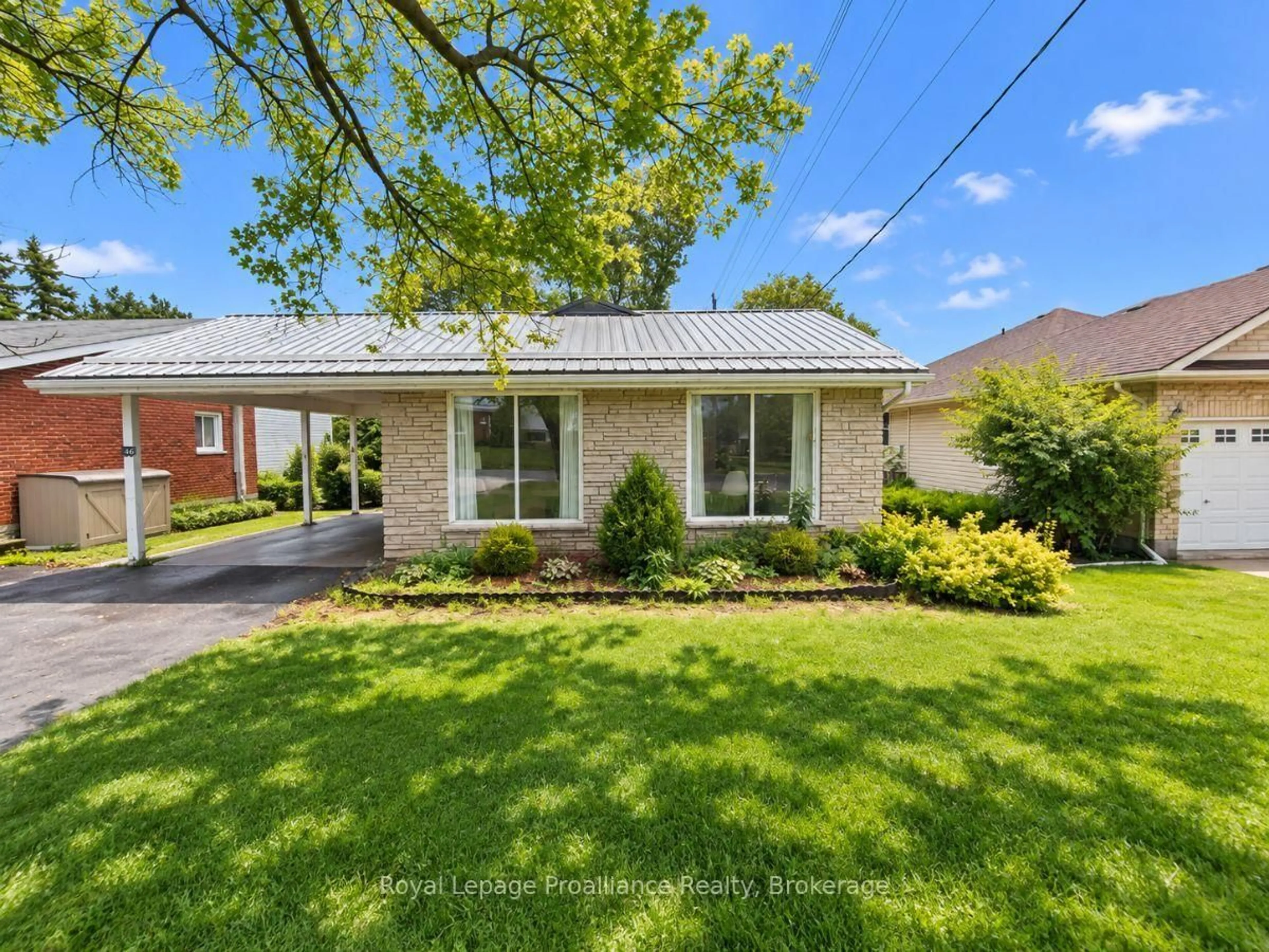 A pic from outside/outdoor area/front of a property/back of a property/a pic from drone, street for 46 Gearin St, Quinte West Ontario K8V 3Y1