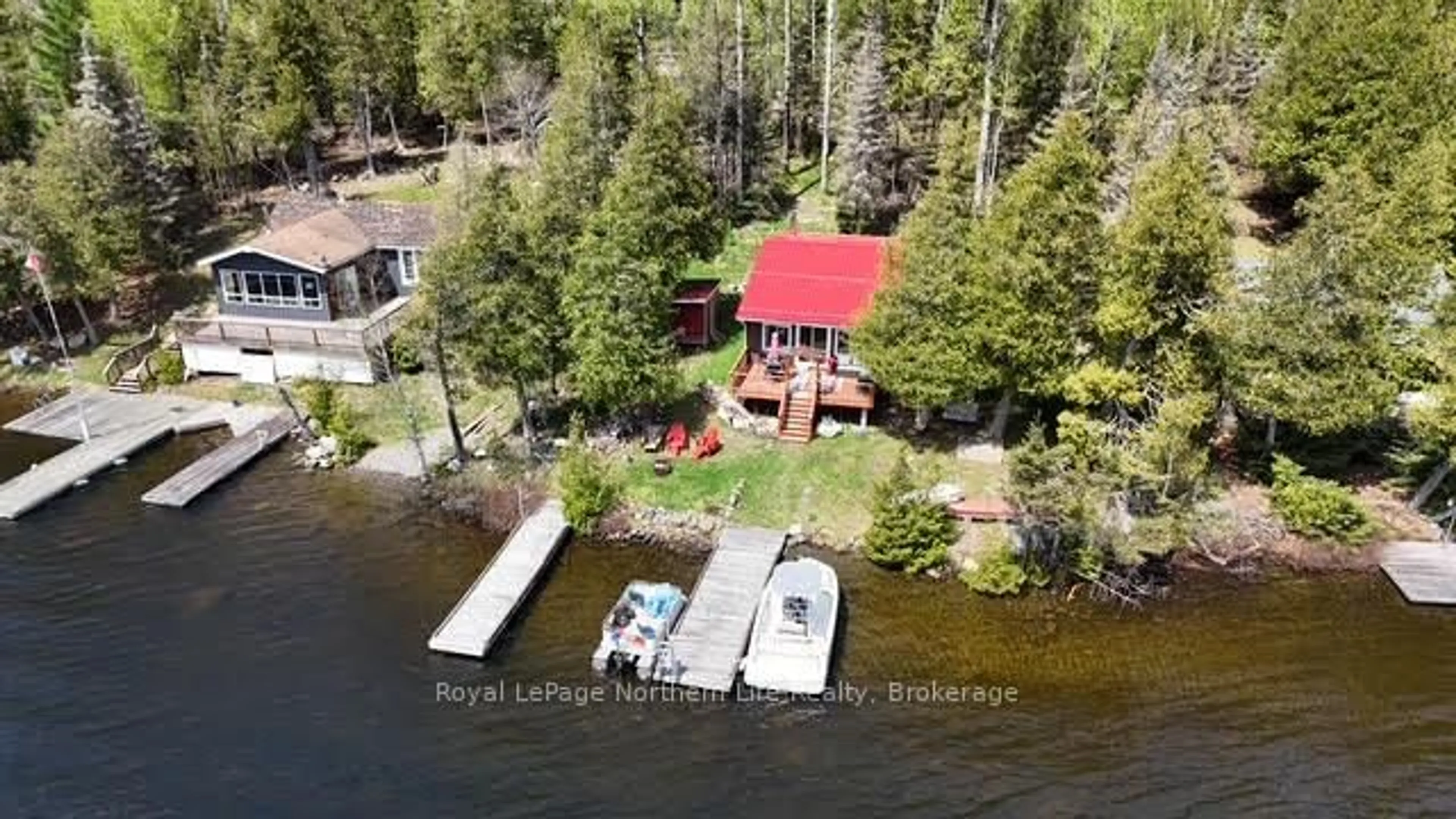 A pic from outside/outdoor area/front of a property/back of a property/a pic from drone, water/lake/river/ocean view for 166 Lake Temagami Island 27 Island, Temagami Ontario P0H 2H0