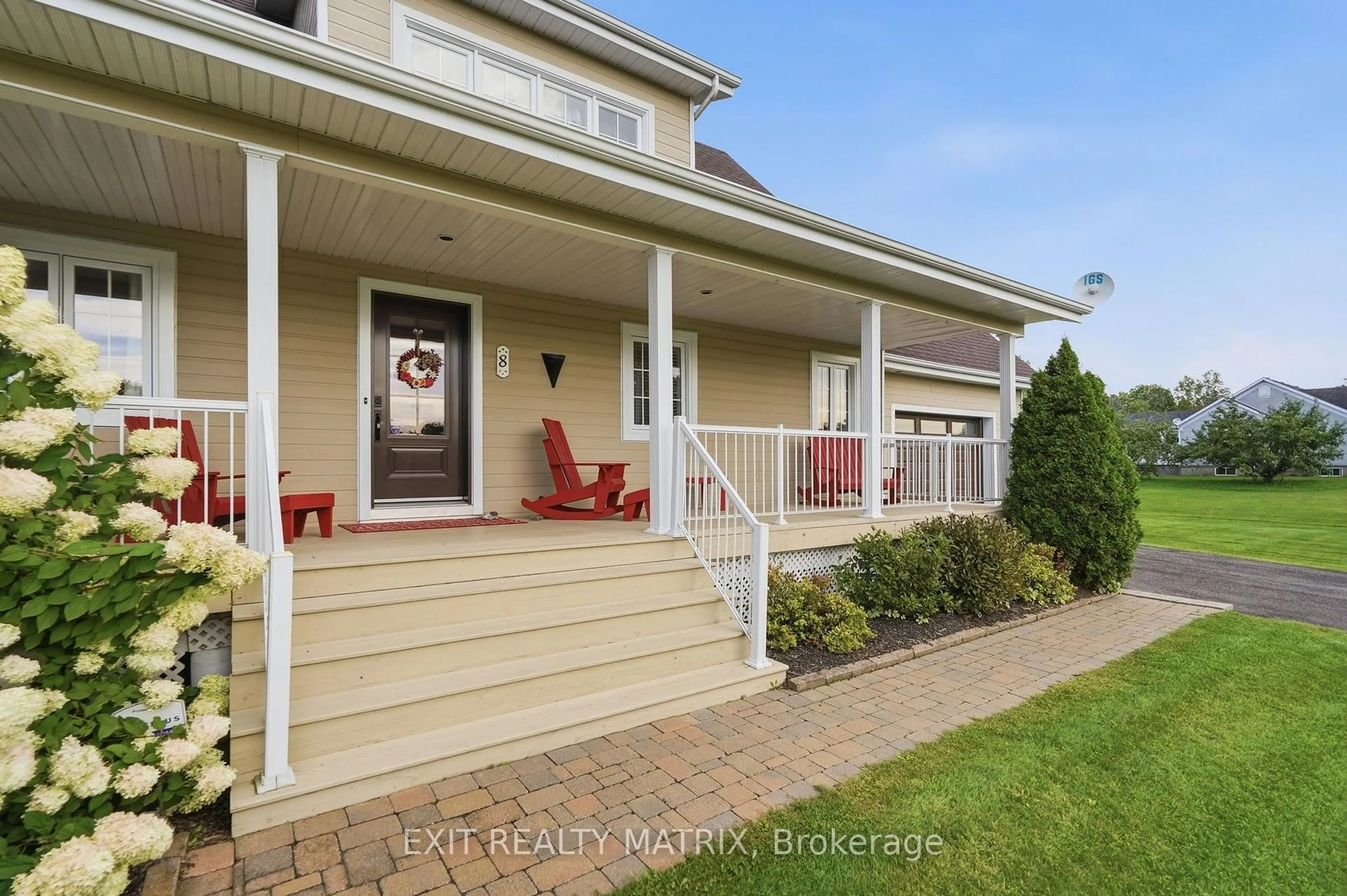 Home with vinyl exterior material, street for 8 Ravary St, Champlain Ontario K0B 1K0