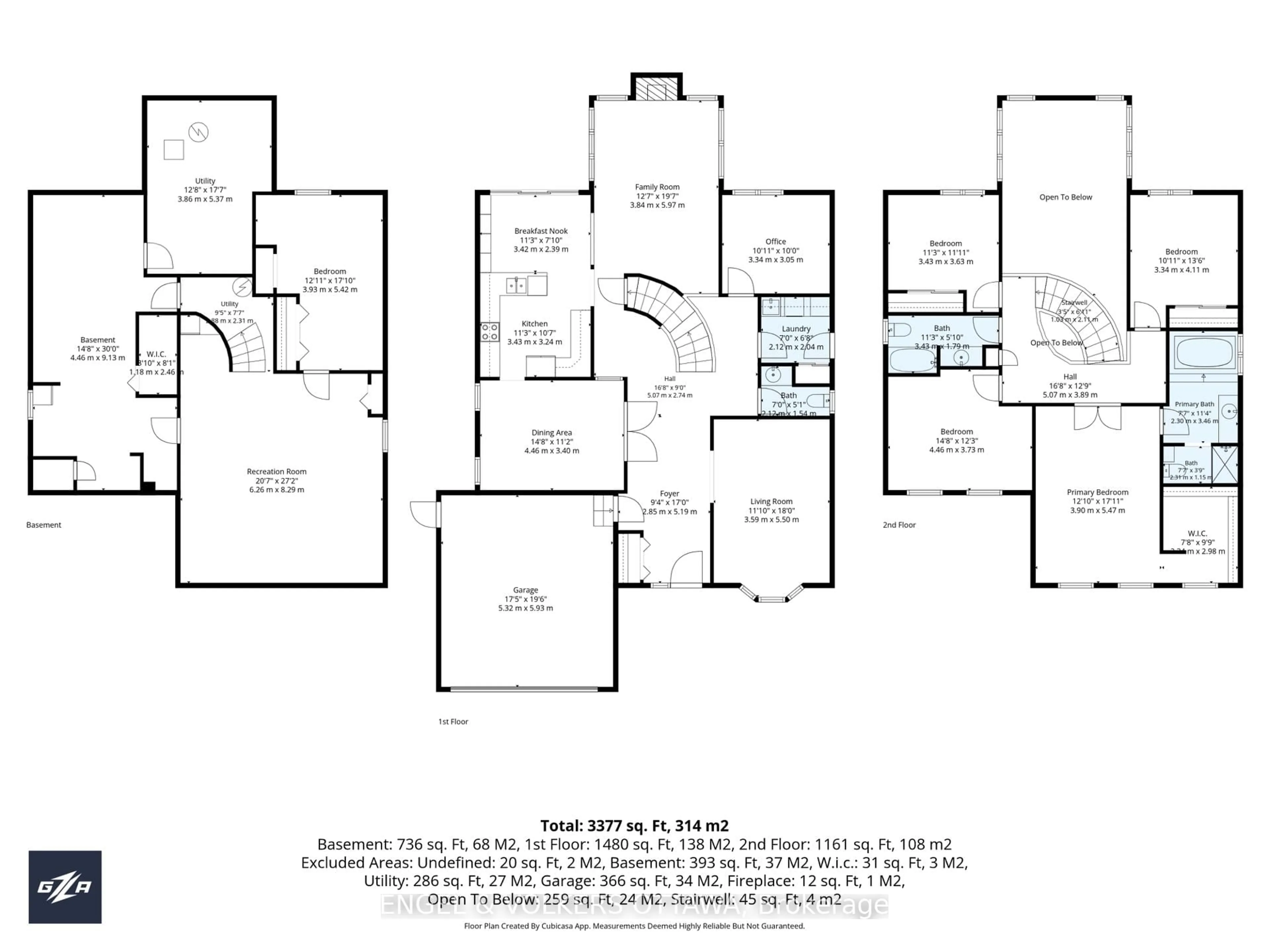 Floor plan for 736 Hauteview Cres, Ottawa Ontario K4A 2B8