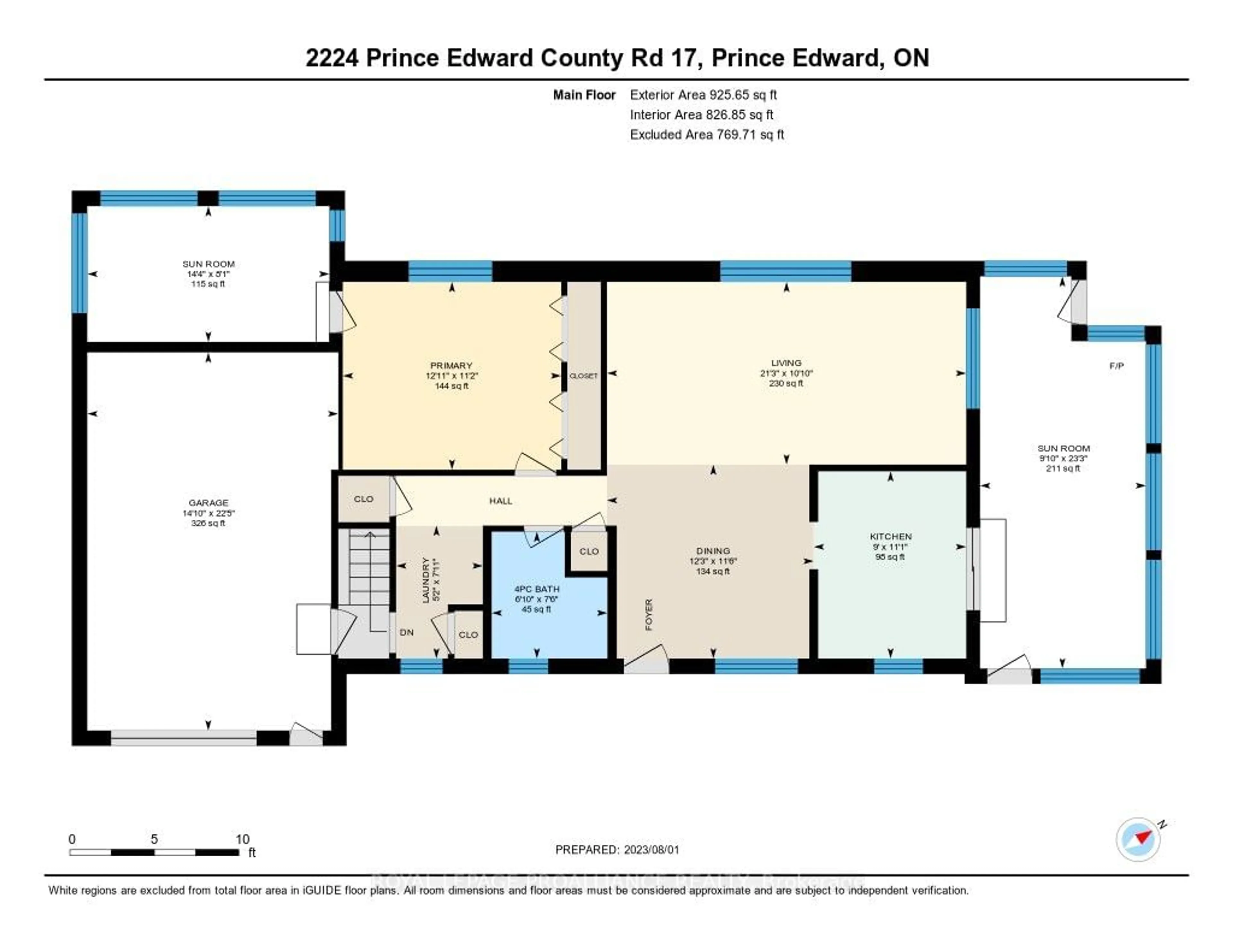 Floor plan for 2224 County Road 17, Prince Edward County Ontario K0K 2P0