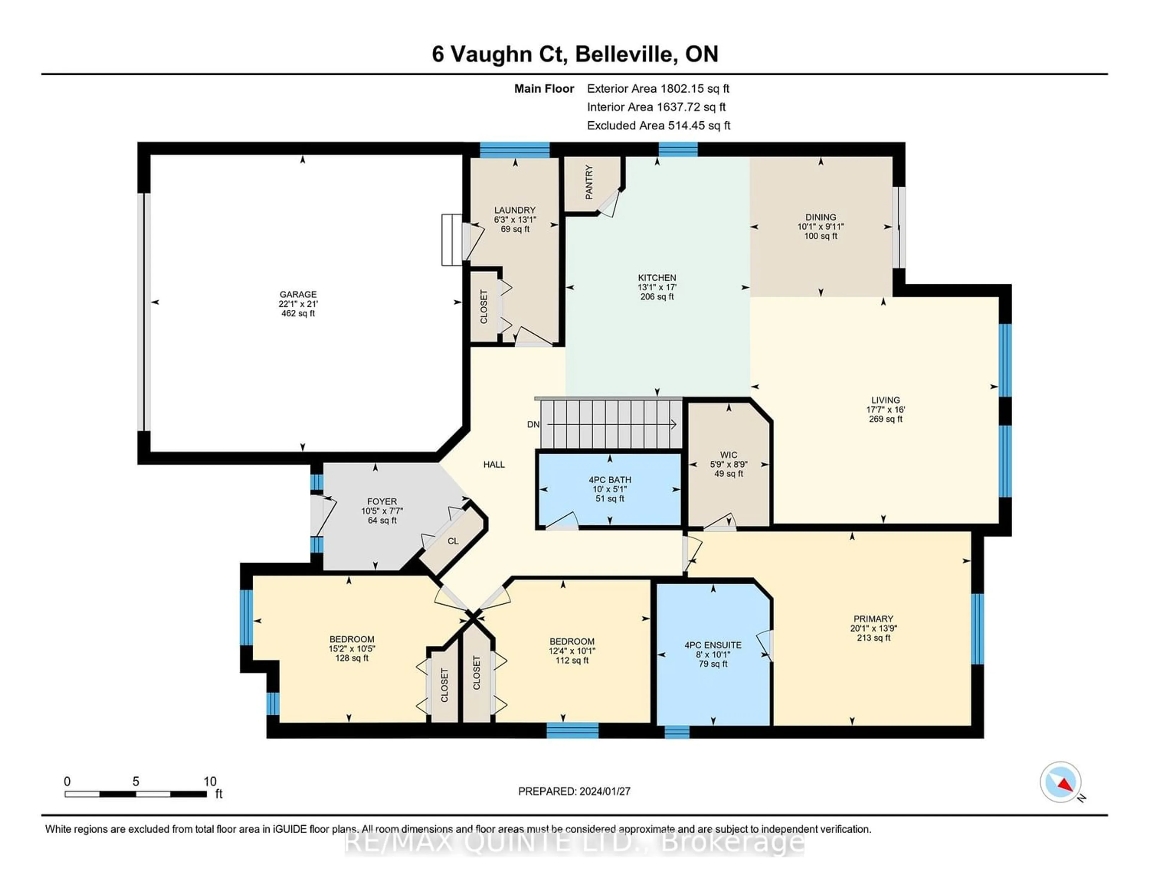 Floor plan for 6 Vaughn Crt, Belleville Ontario K8N 0R7