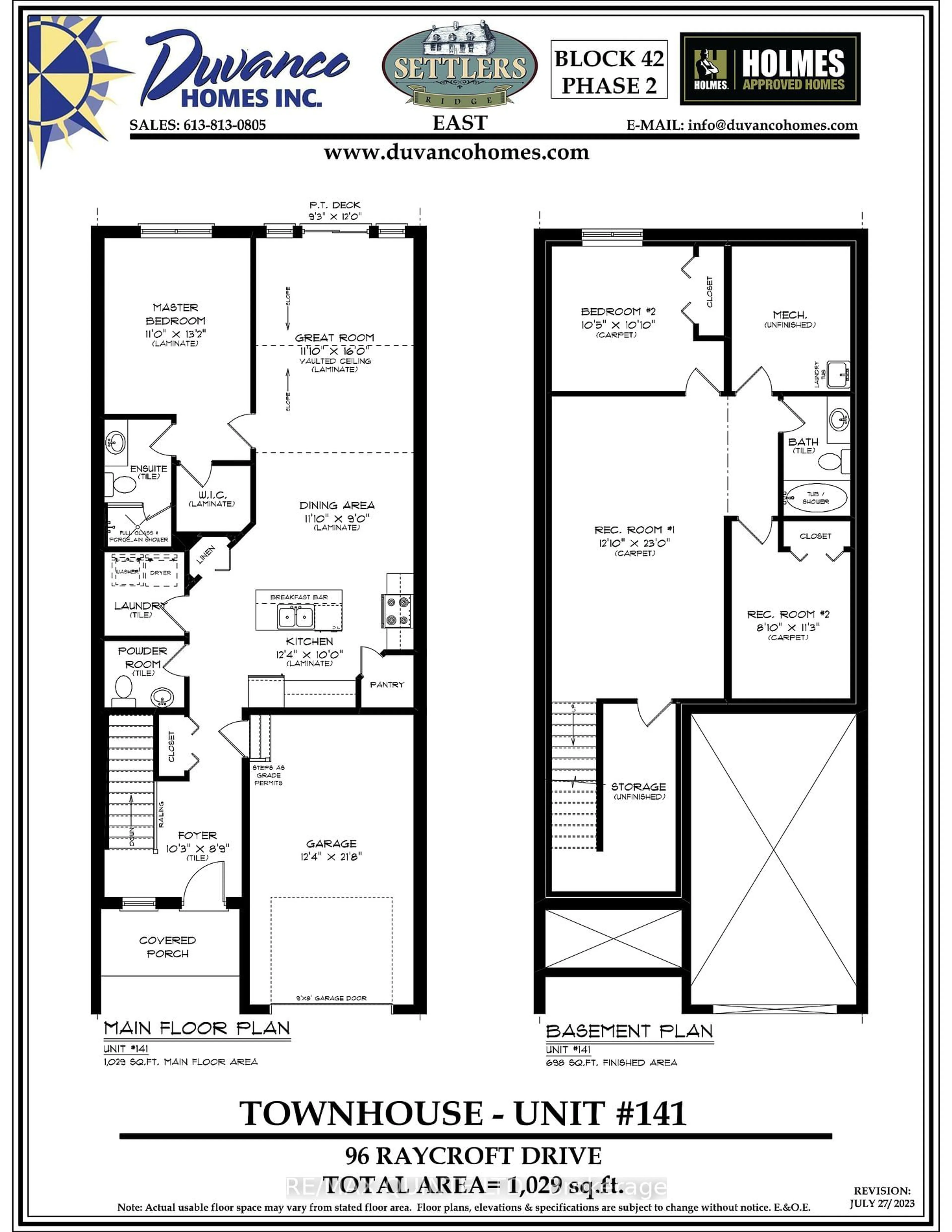 Floor plan for 96 Raycroft Dr, Belleville Ontario K8N 0R4