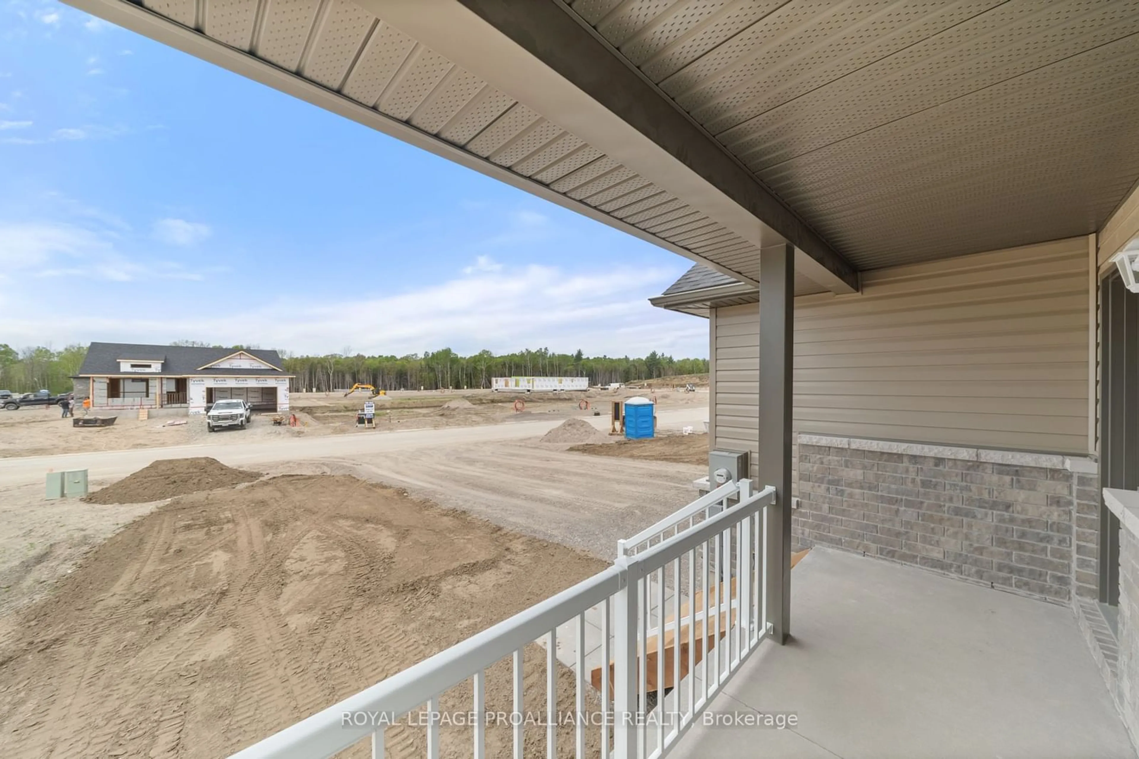 Patio, the fenced backyard for 31 Clayton John Ave, Brighton Ontario K0K 1H0