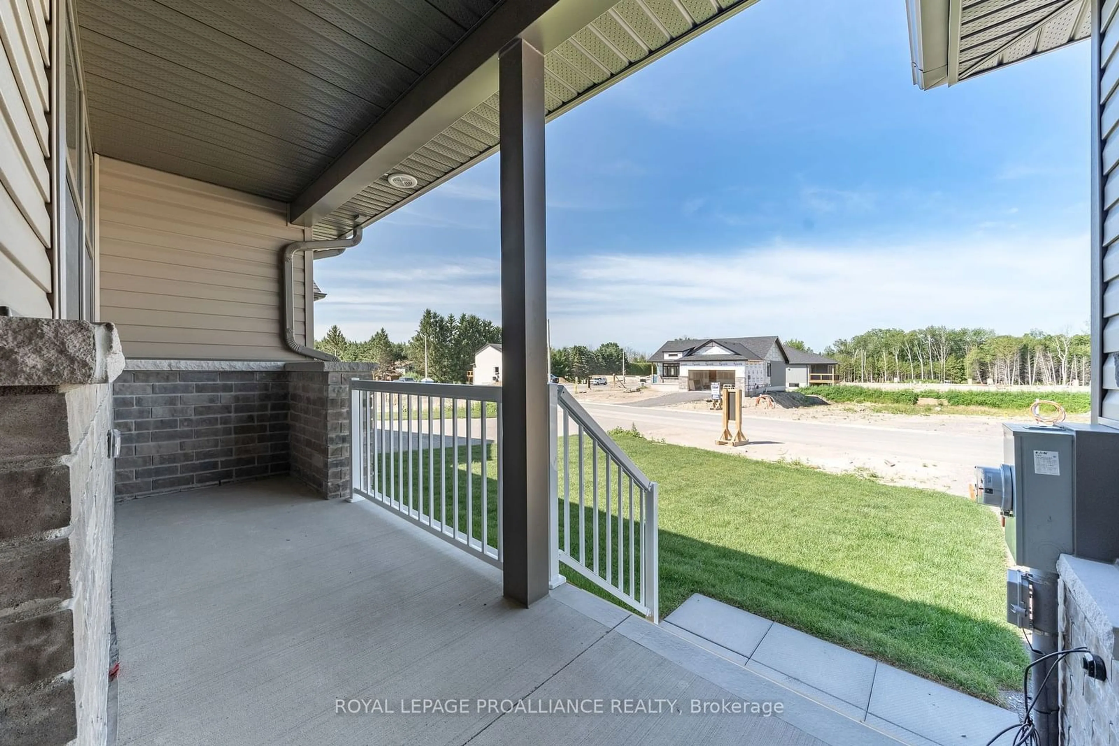 Frontside or backside of a home, the fenced backyard for 23 Clayton John Ave, Brighton Ontario K0K 1H0