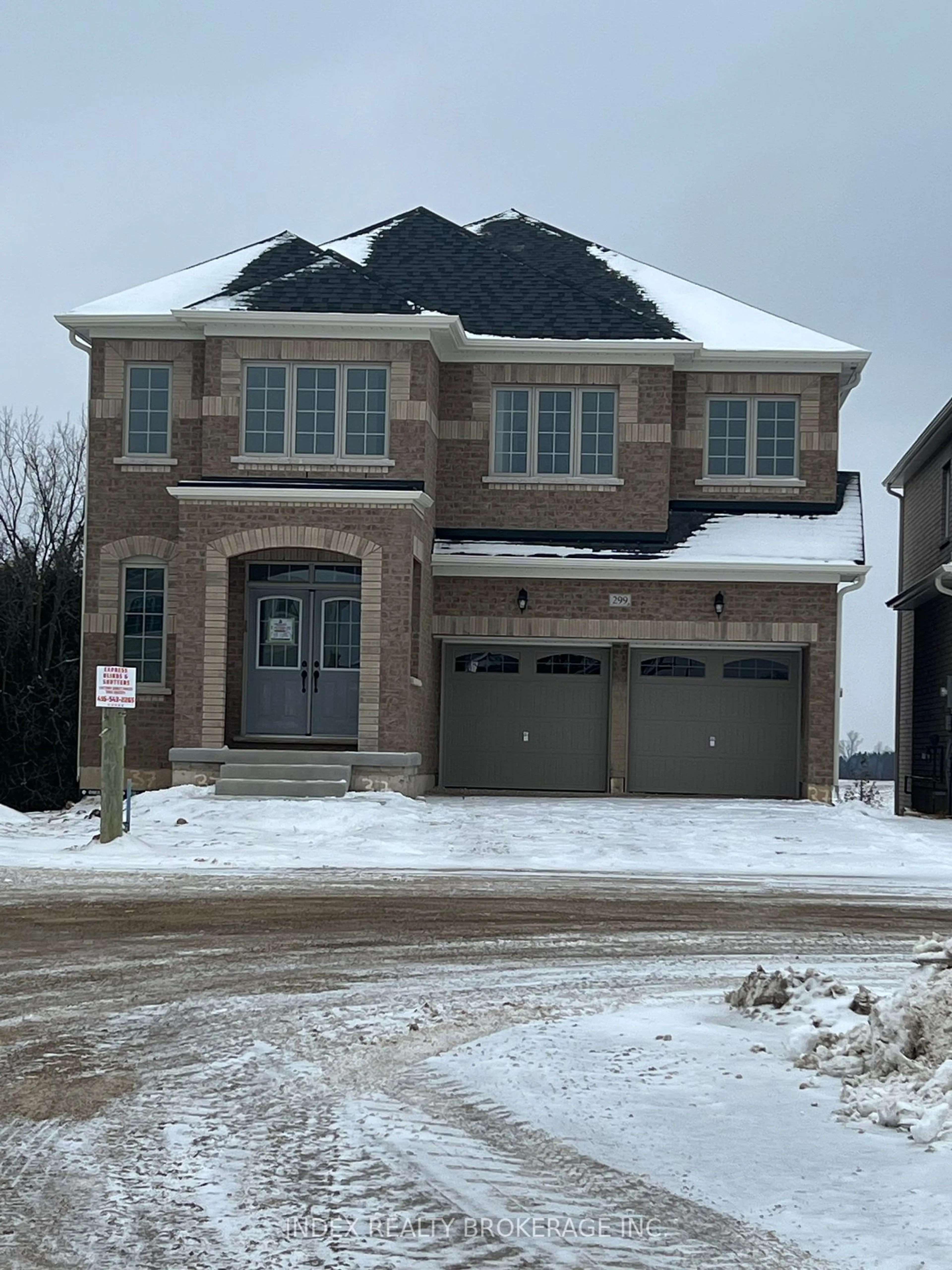 Home with brick exterior material for 299 Trillium Crt, Shelburne Ontario L9V 1Y3