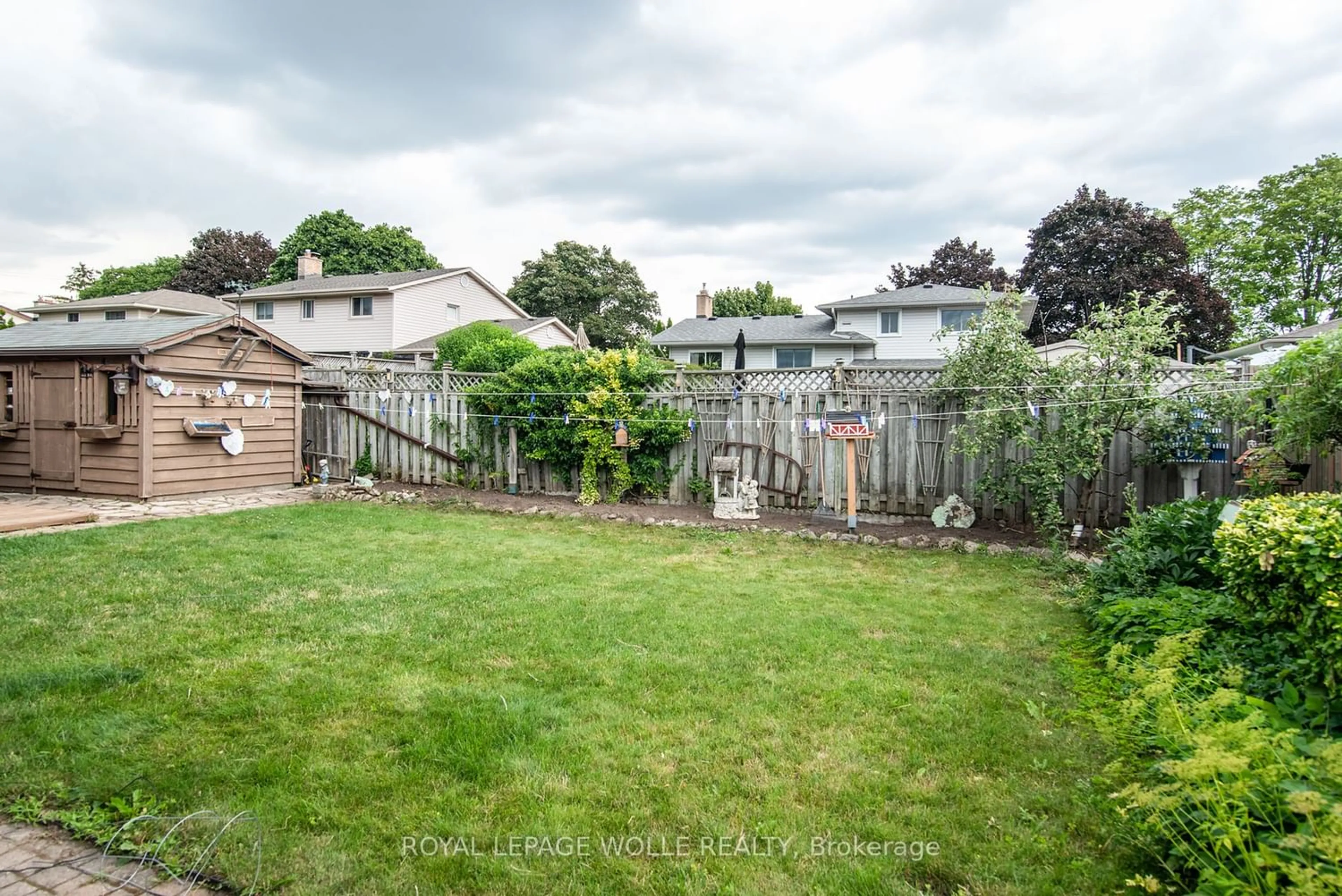 Fenced yard for 421 Franklin St, Kitchener Ontario N2A 1Z2