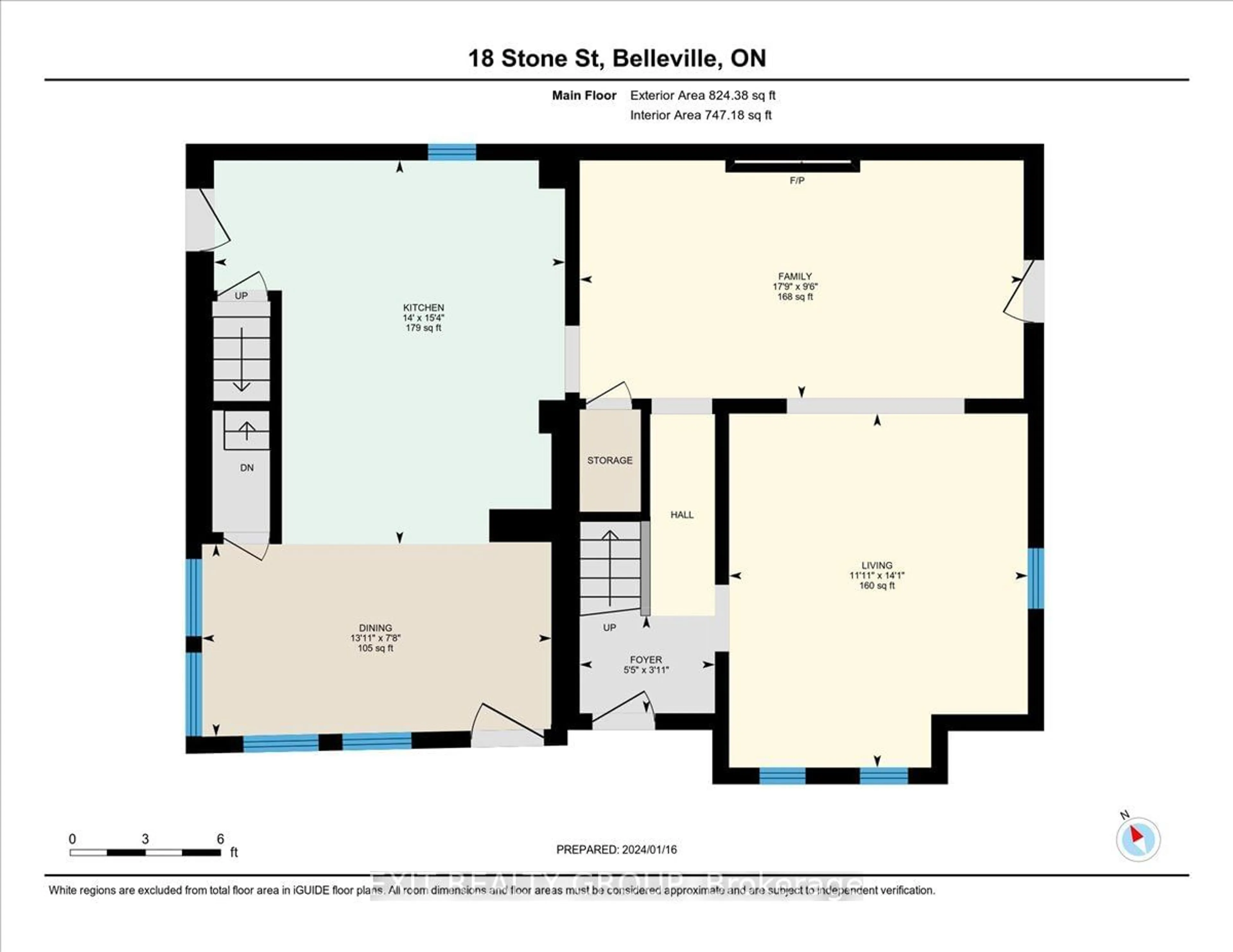 Floor plan for 18 Stone St, Belleville Ontario K8P 1Z9