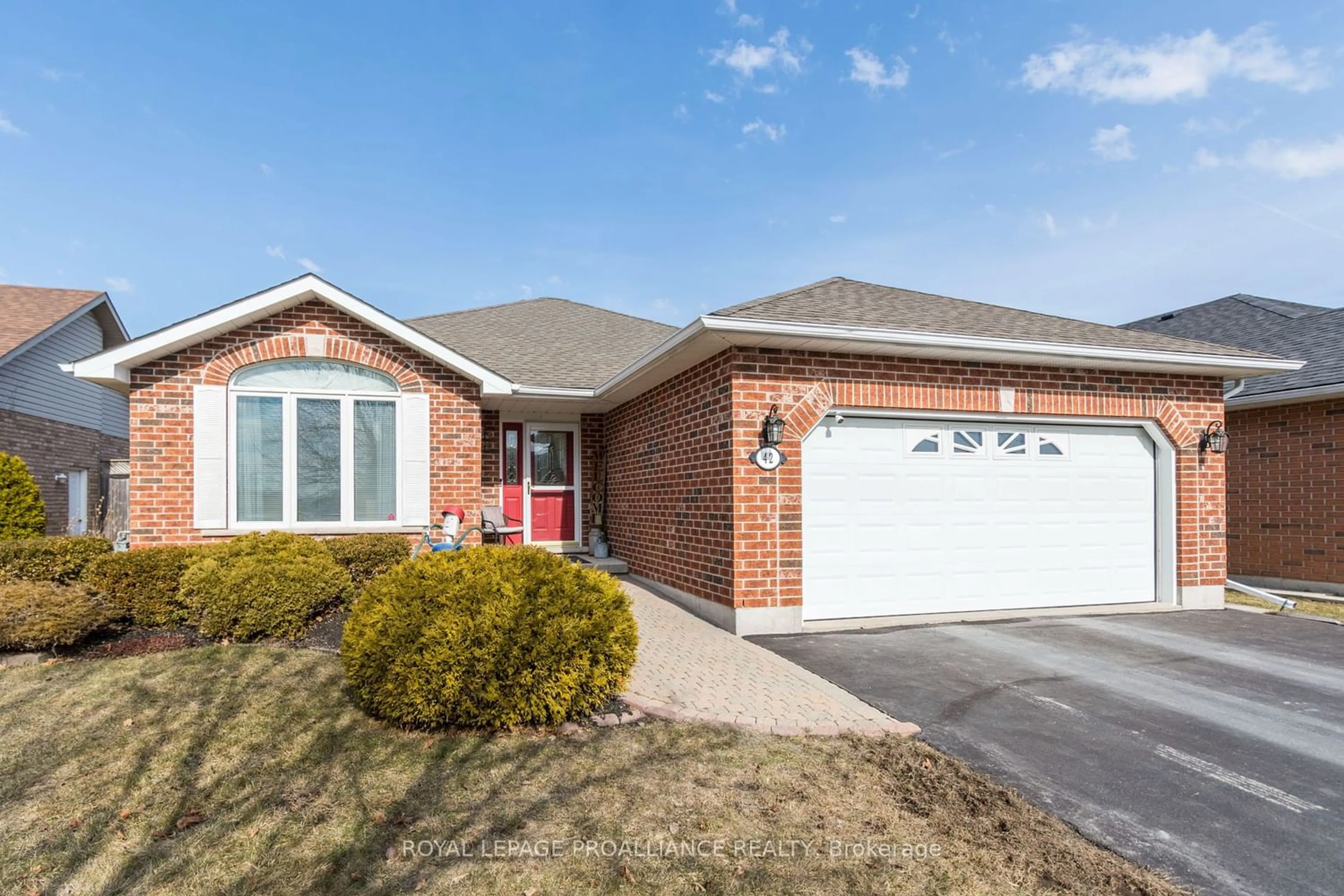 Home with brick exterior material for 42 Spruce Gdns, Belleville Ontario K8N 5Y6
