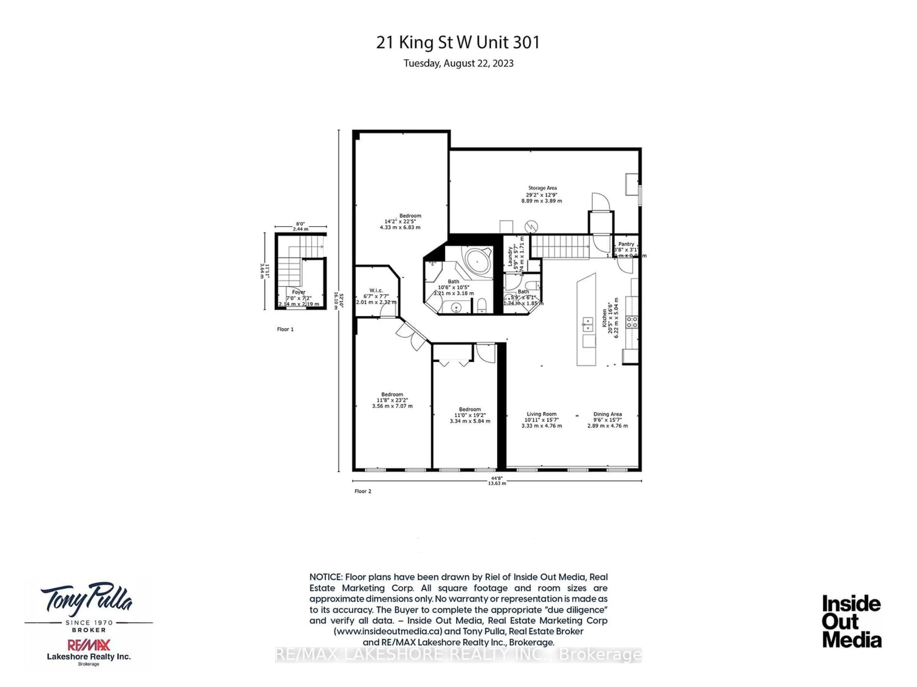 Floor plan for 19-21 KING St #301, Cobourg Ontario K9A 2M1