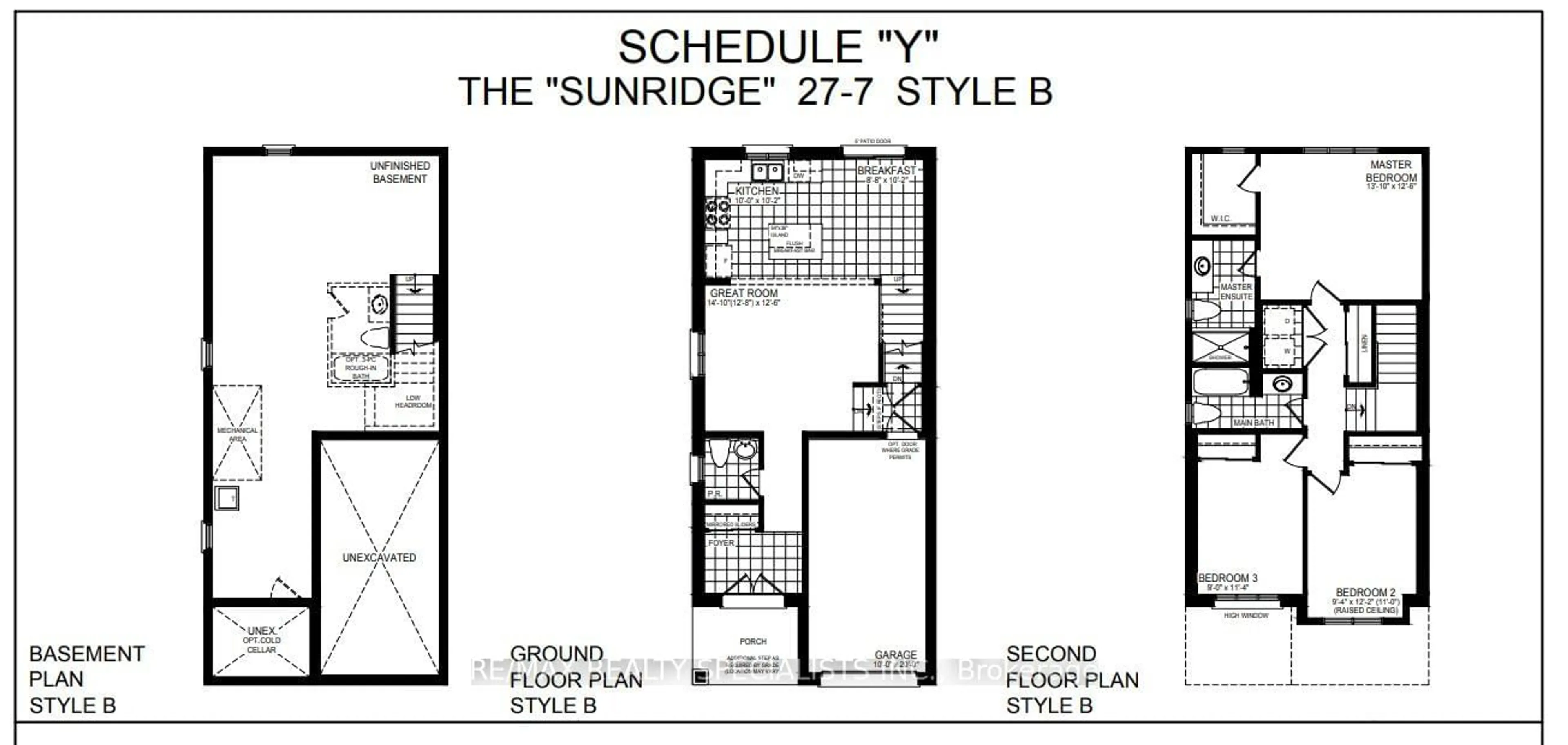 Floor plan for Lot 203 Sunridge, Brantford Ontario N3T 0V8