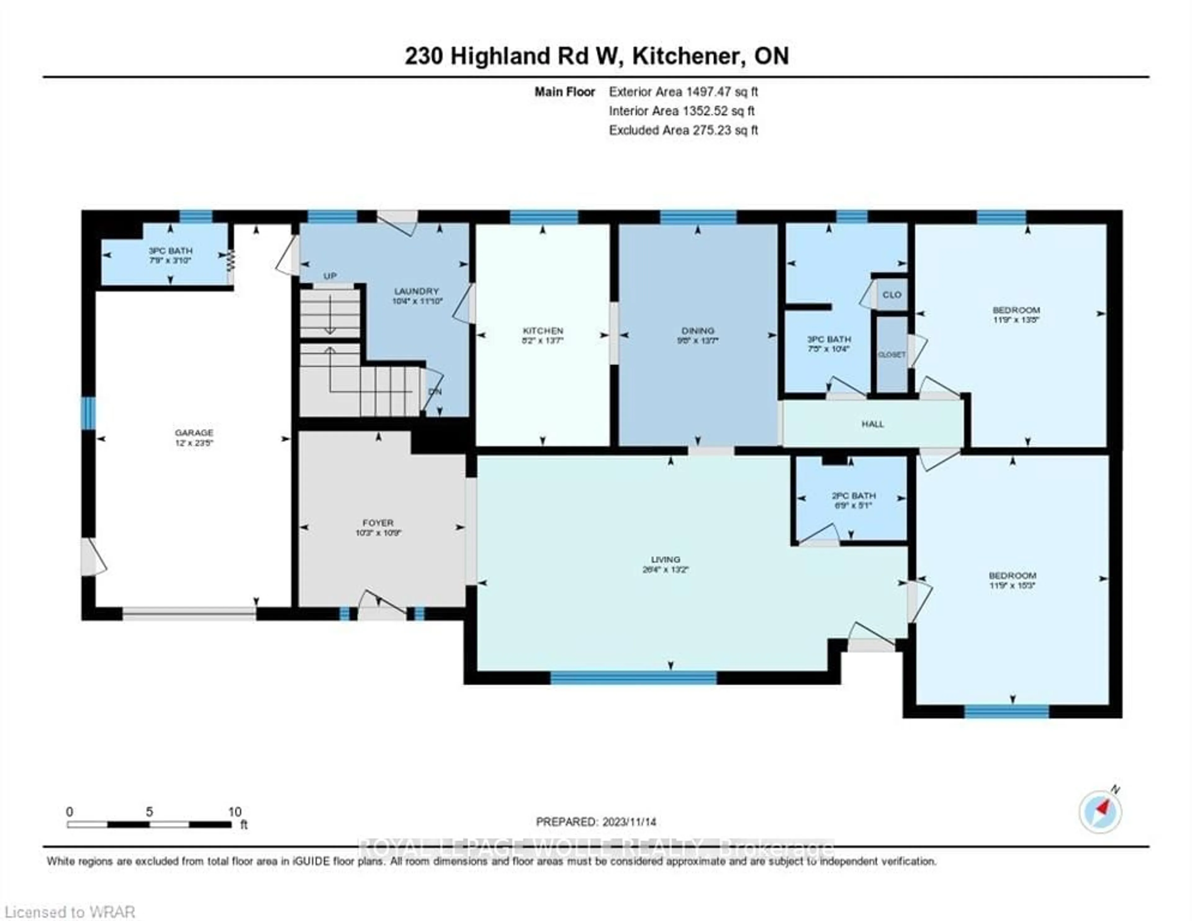 Floor plan for 230 Highland Rd, Kitchener Ontario N2M 3C2
