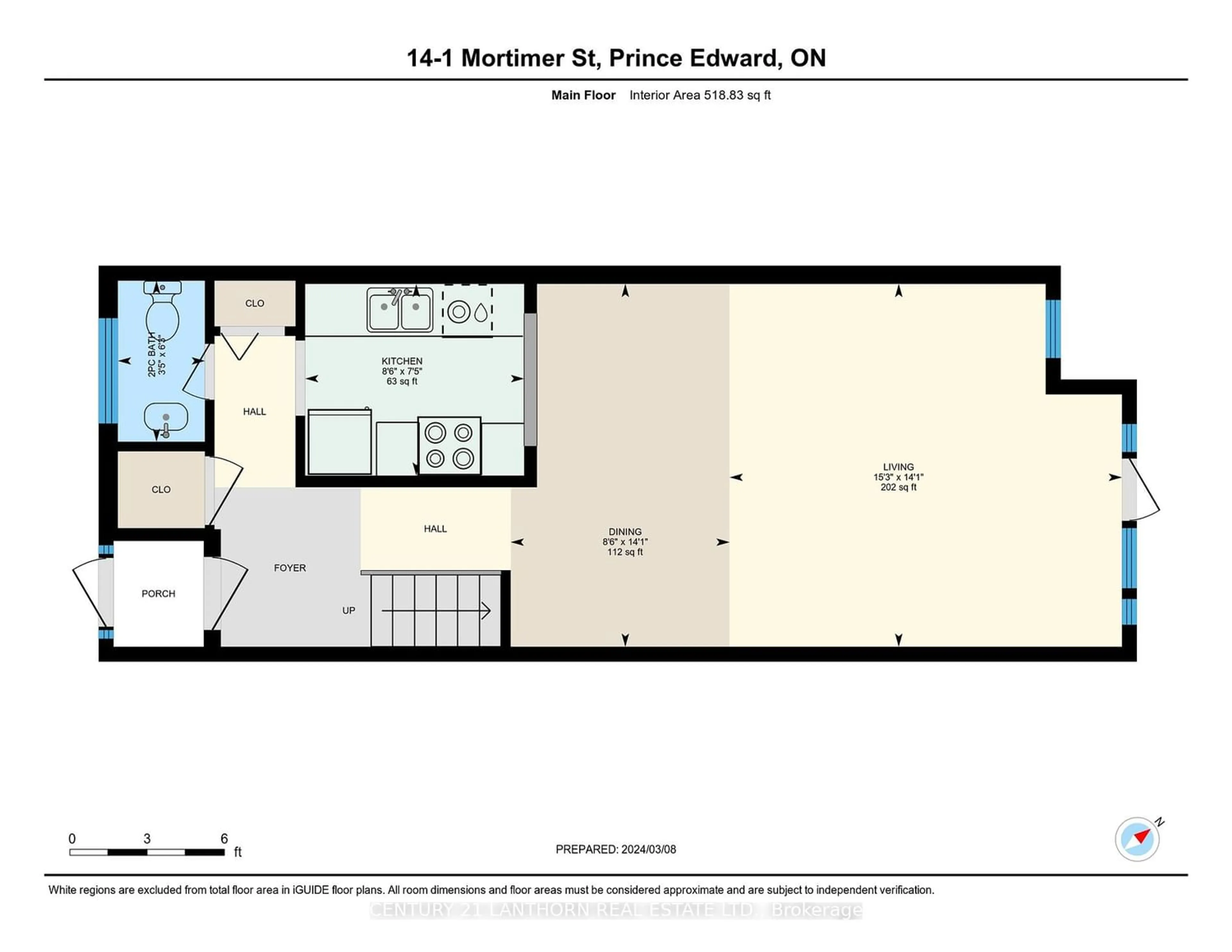 Floor plan for 1-14 Mortimer St, Prince Edward County Ontario K0K 2T0