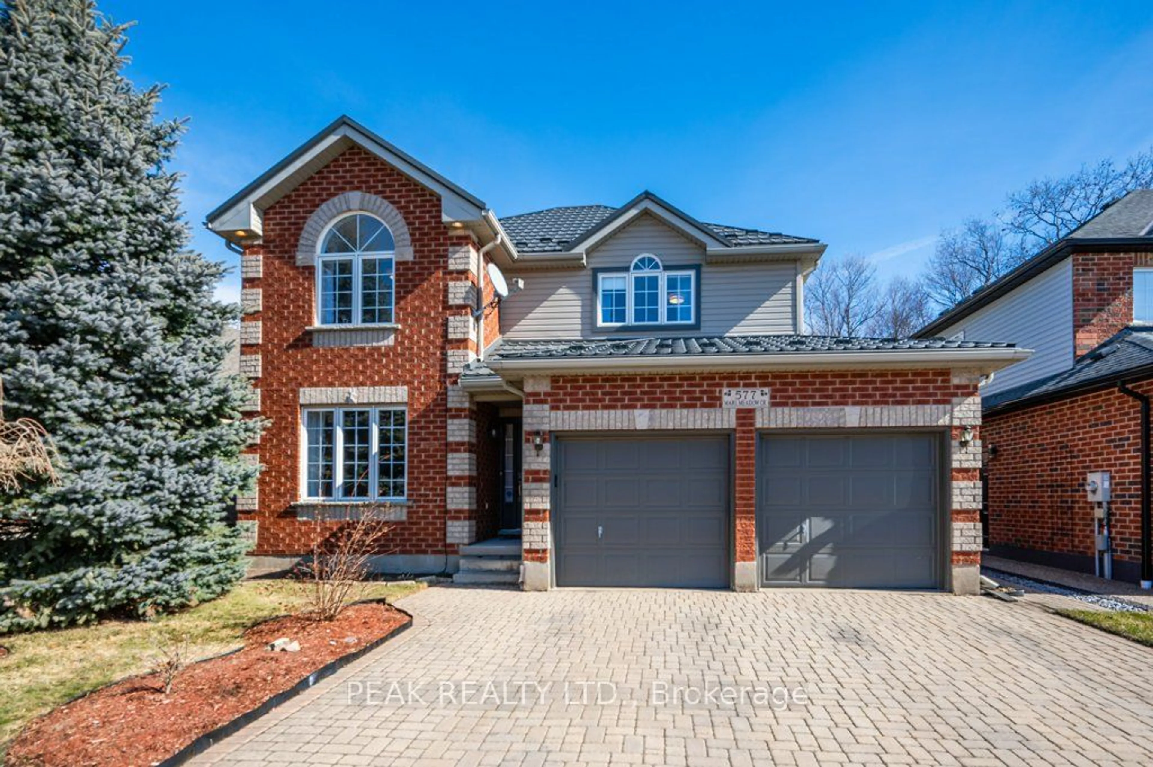 Home with brick exterior material for 577 Marl Meadow Cres, Kitchener Ontario N2R 1L2