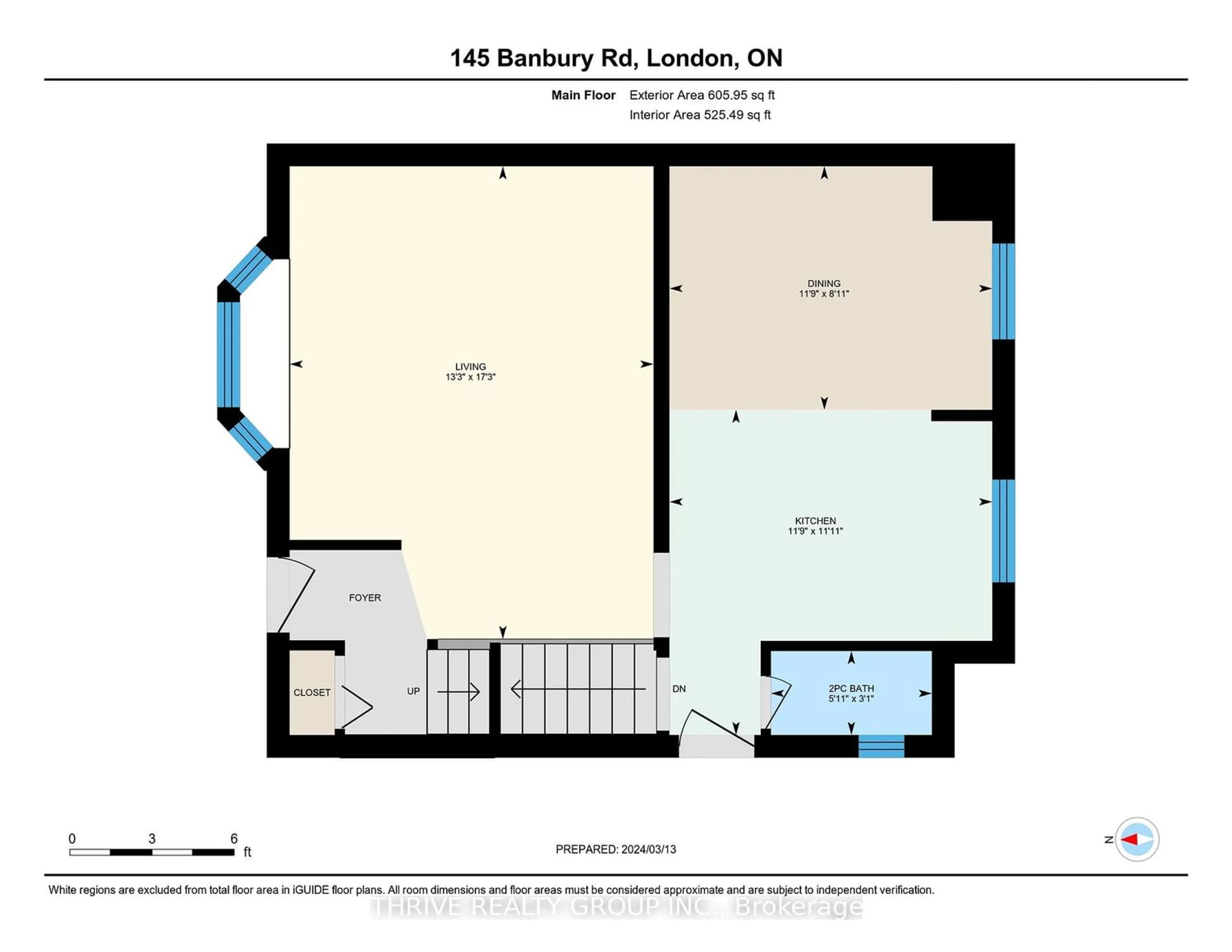 Floor plan for 145 Banbury Rd, London Ontario N5Z 4G5