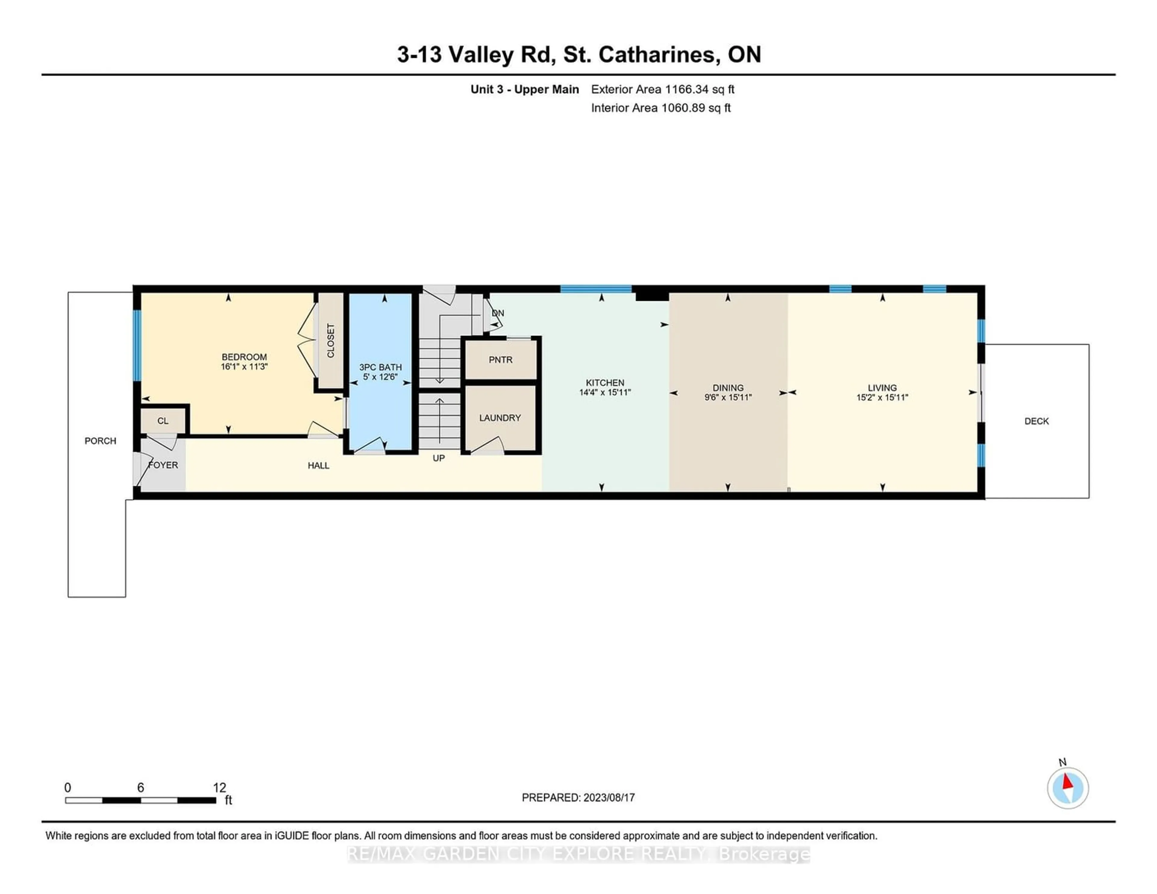 Floor plan for 13 Valley Rd #3, St. Catharines Ontario L2S 1Y7