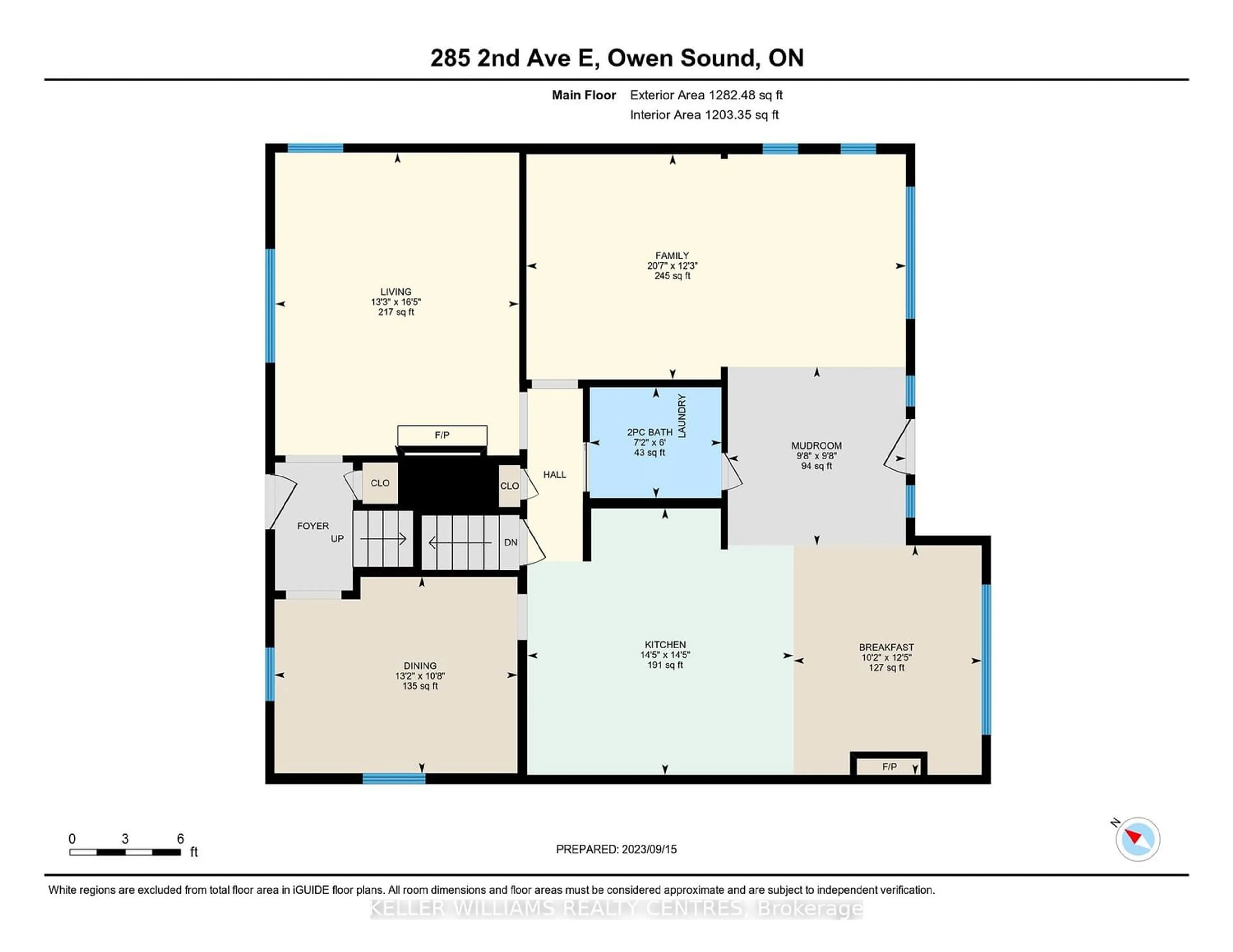 Floor plan for 285 2nd Ave, Owen Sound Ontario N4K 2E8