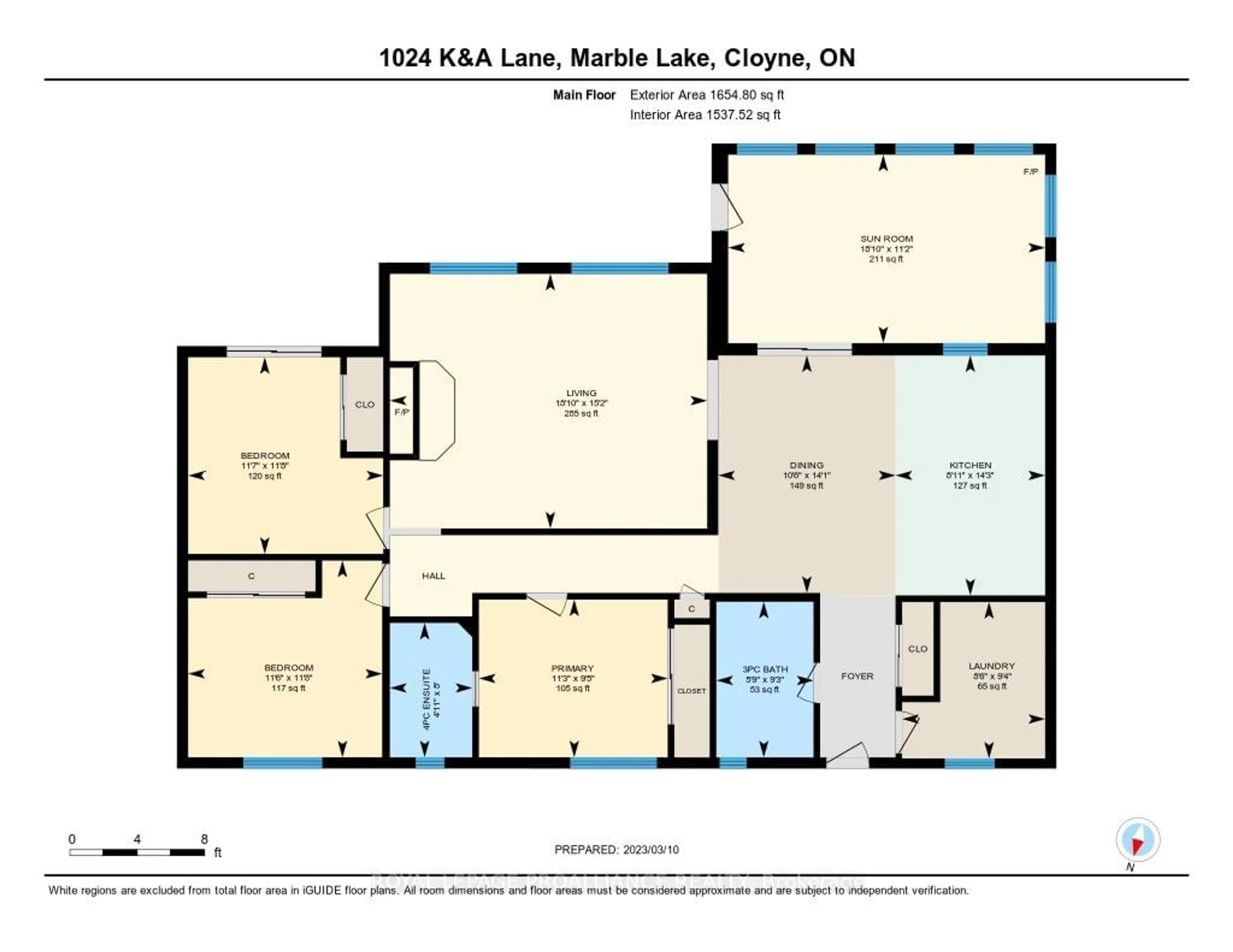 Floor plan for 1024 A K & A Lane, North Frontenac Ontario K0H 1K0