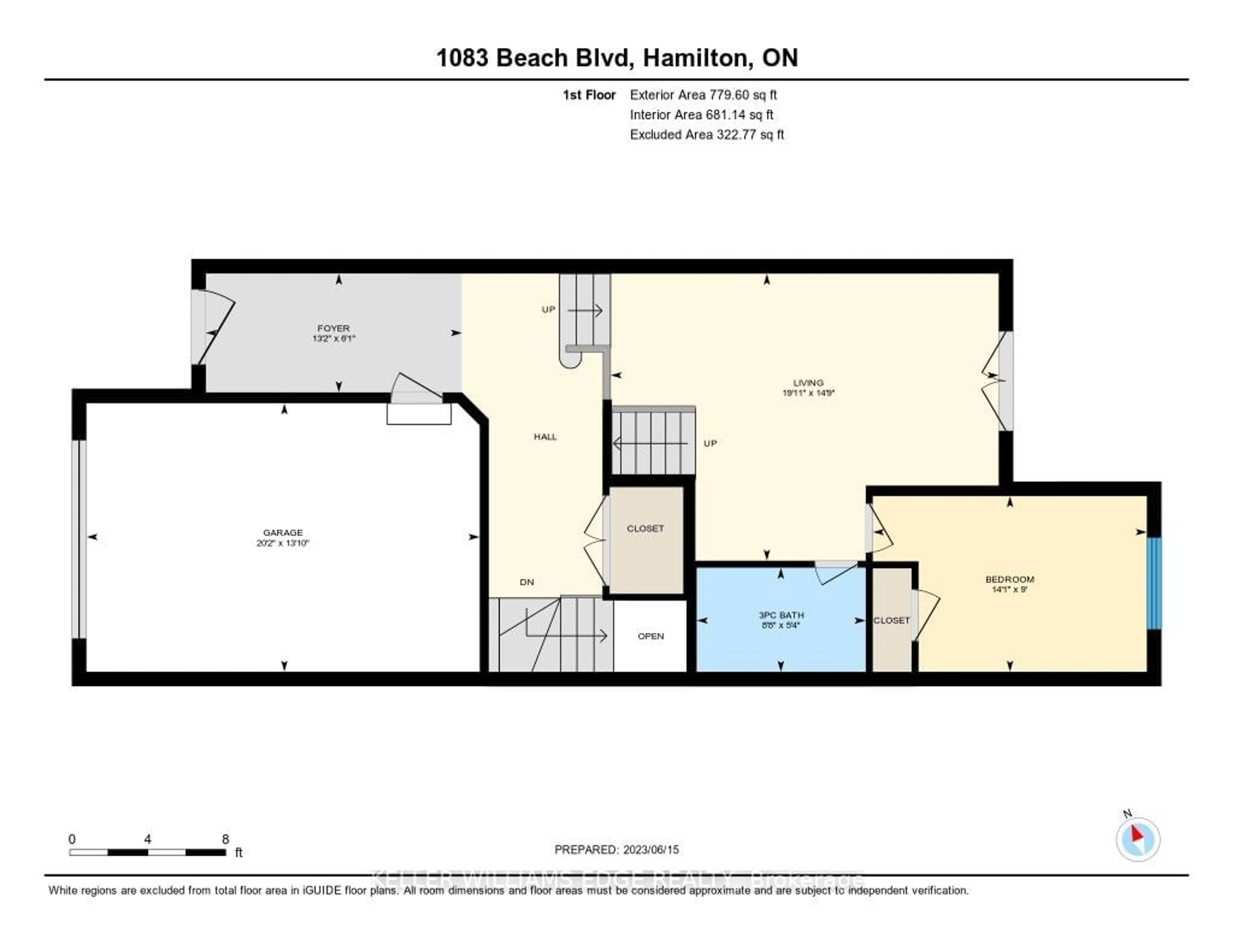Floor plan for 1083 Beach Blvd, Hamilton Ontario L8H 6Z9