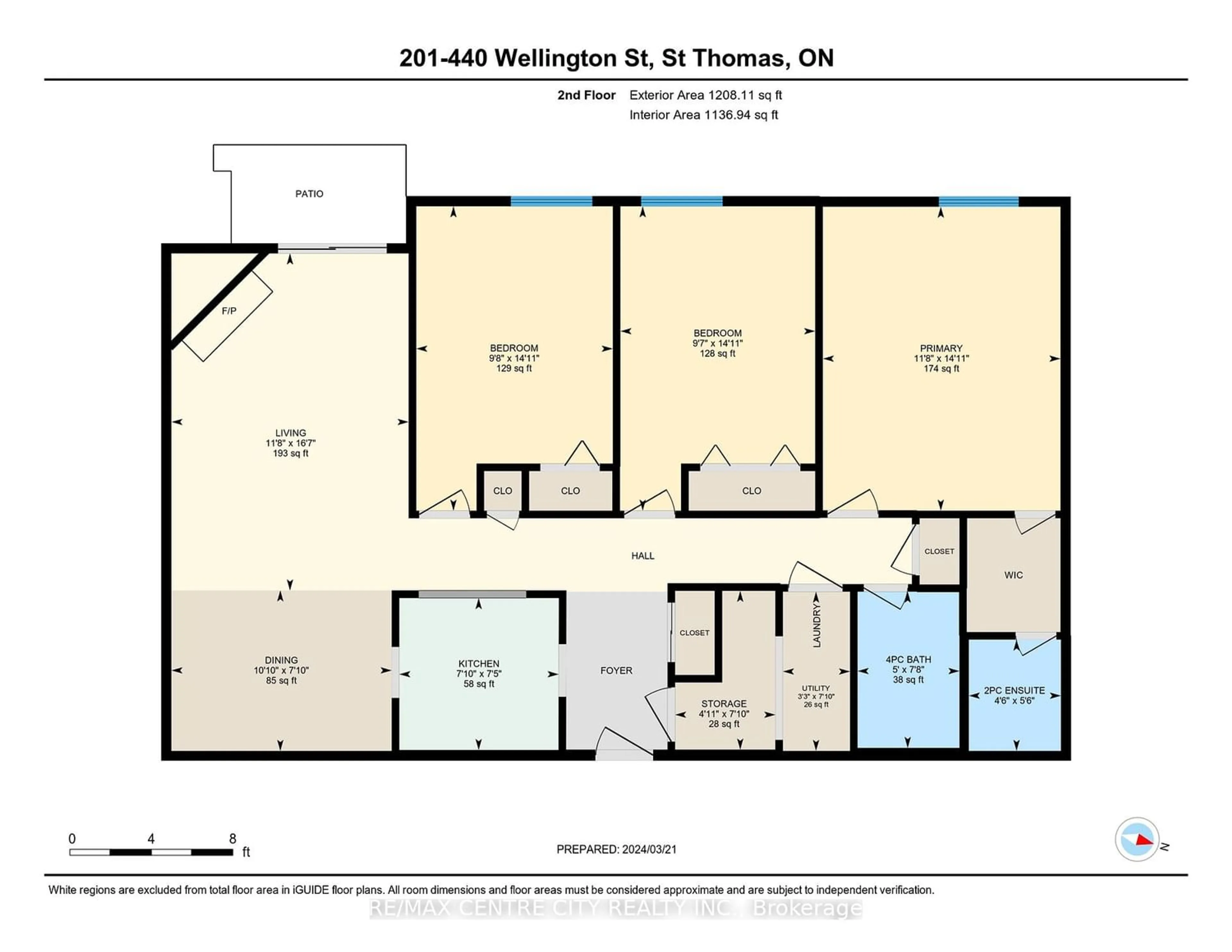 Floor plan for 440 Wellington St #201, St. Thomas Ontario N5R 5X5