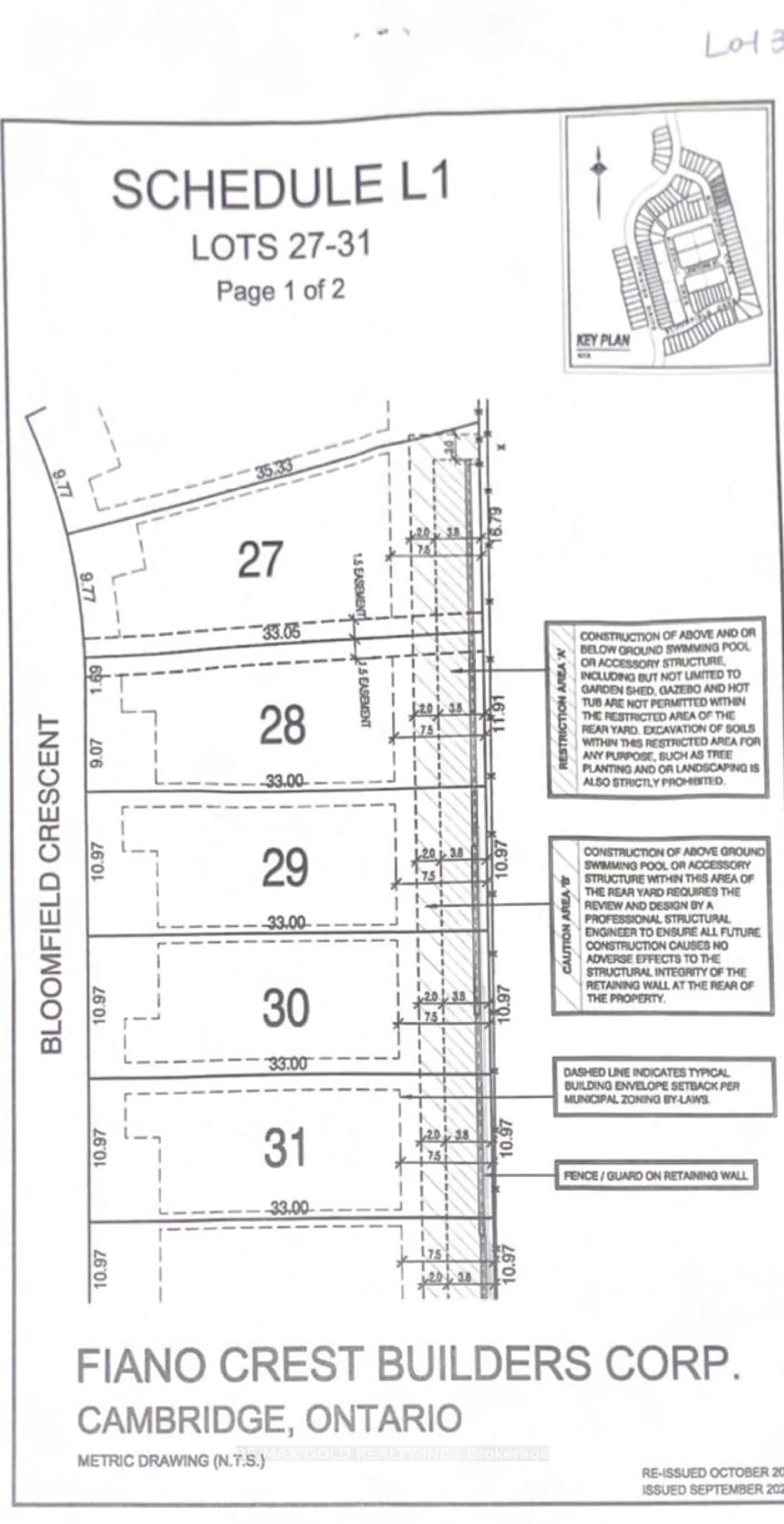 Floor plan for Lot 30 Bloomfield Cres, Cambridge Ontario N1T 0G4