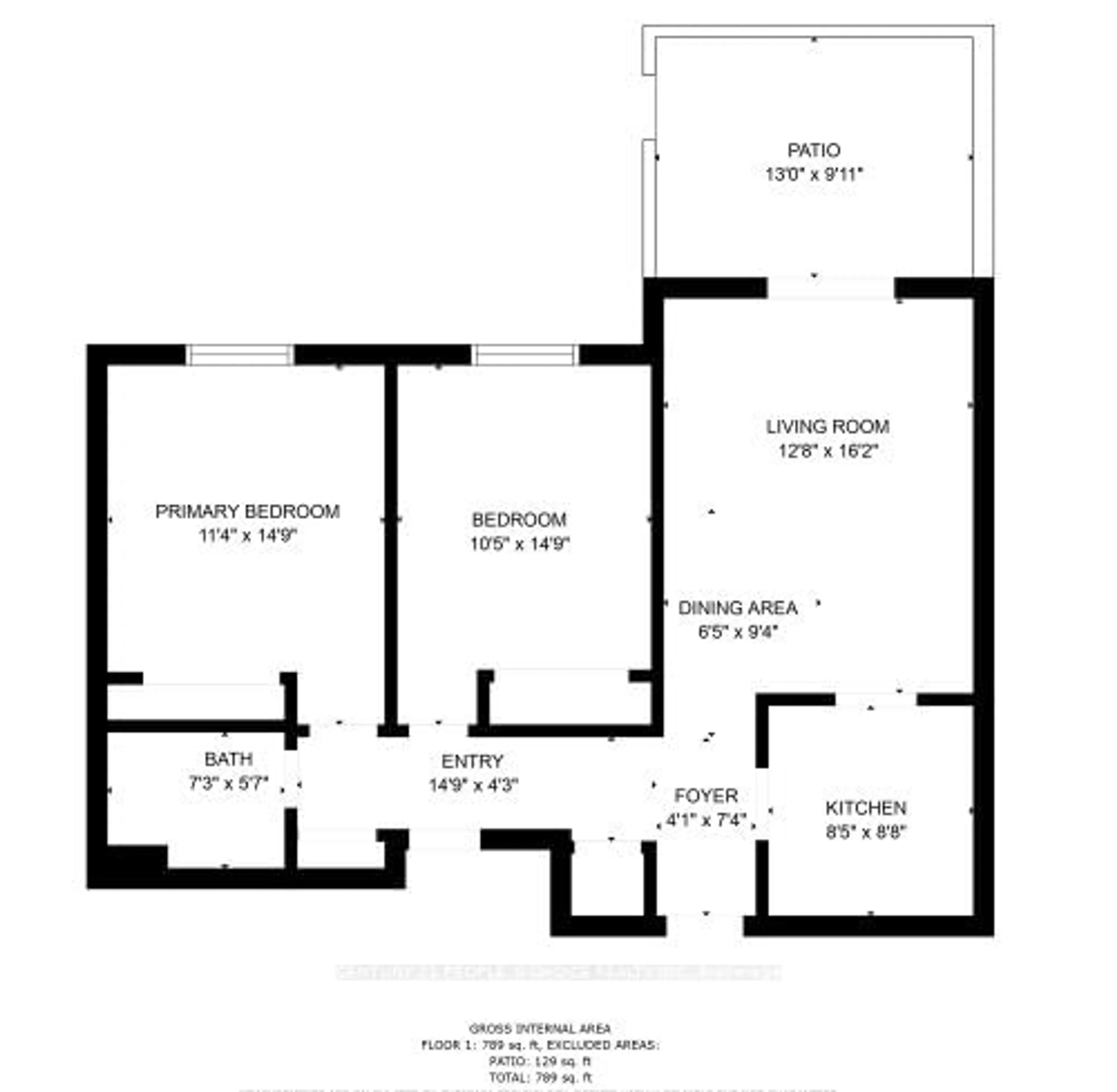 Floor plan for 72 Main St #107, Port Colborne Ontario L3K 5Z8