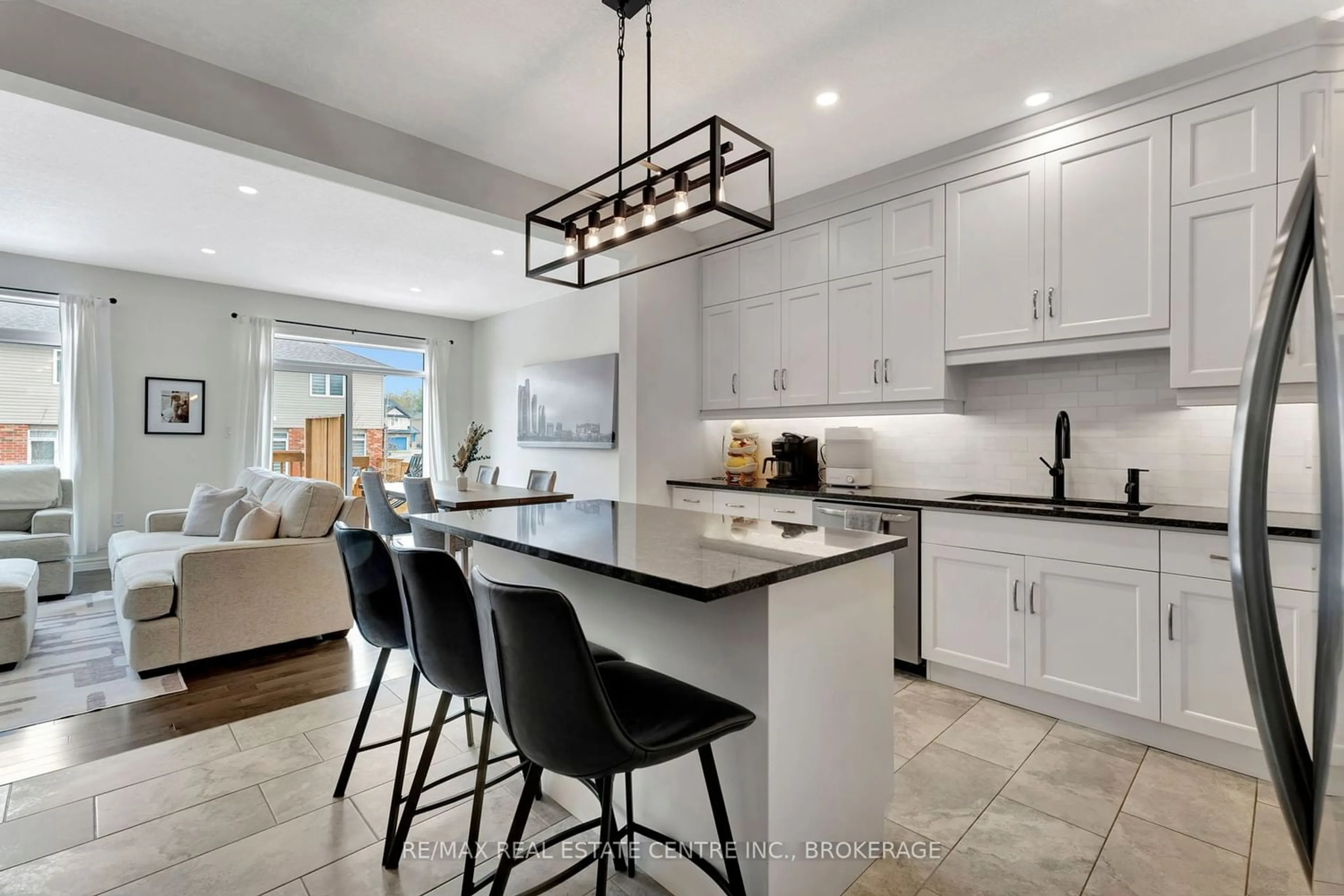 Open concept kitchen, ceramic/tile floor for 22 MARSHALL Dr #2, Guelph Ontario N1E 0M9
