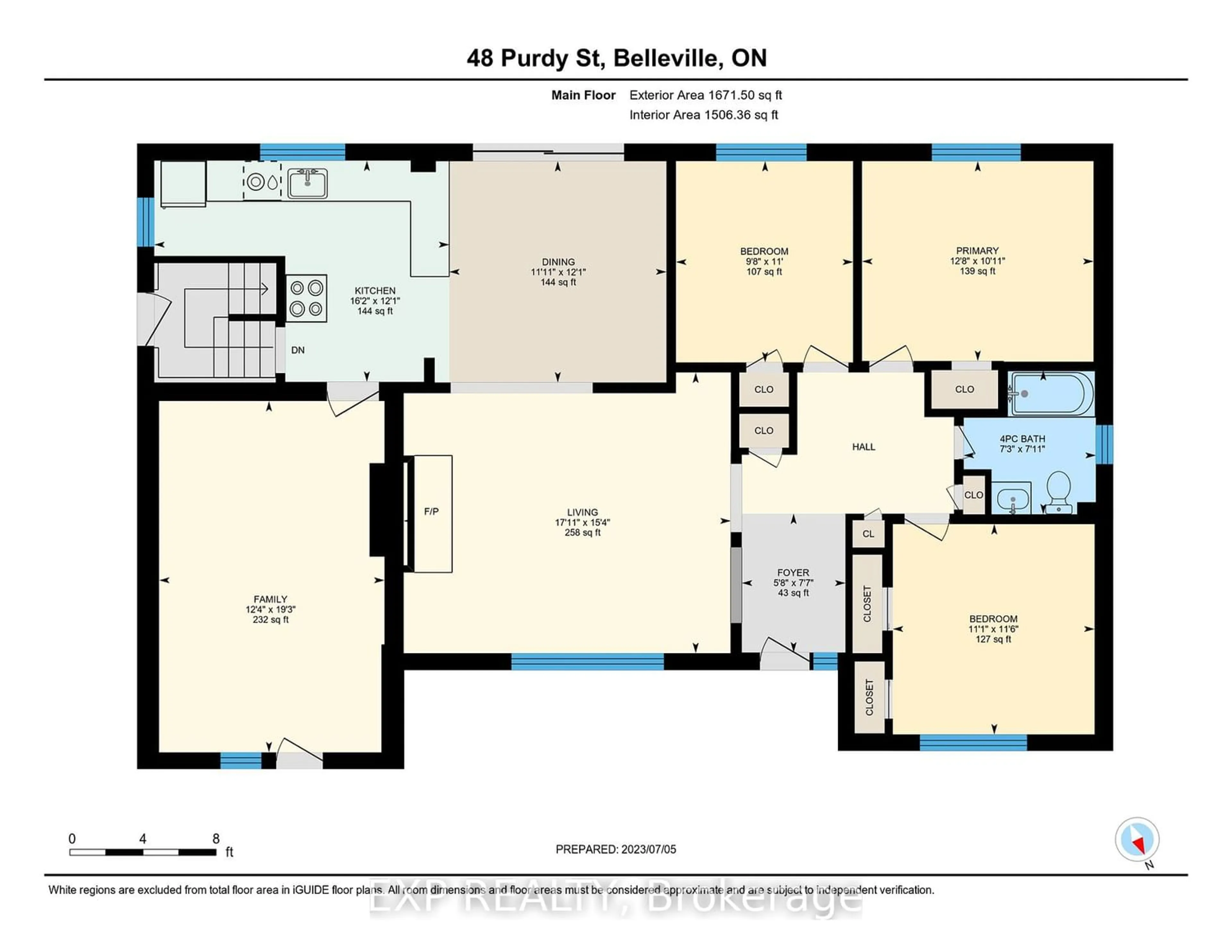 Floor plan for 48 Purdy St, Belleville Ontario K8P 1Y9