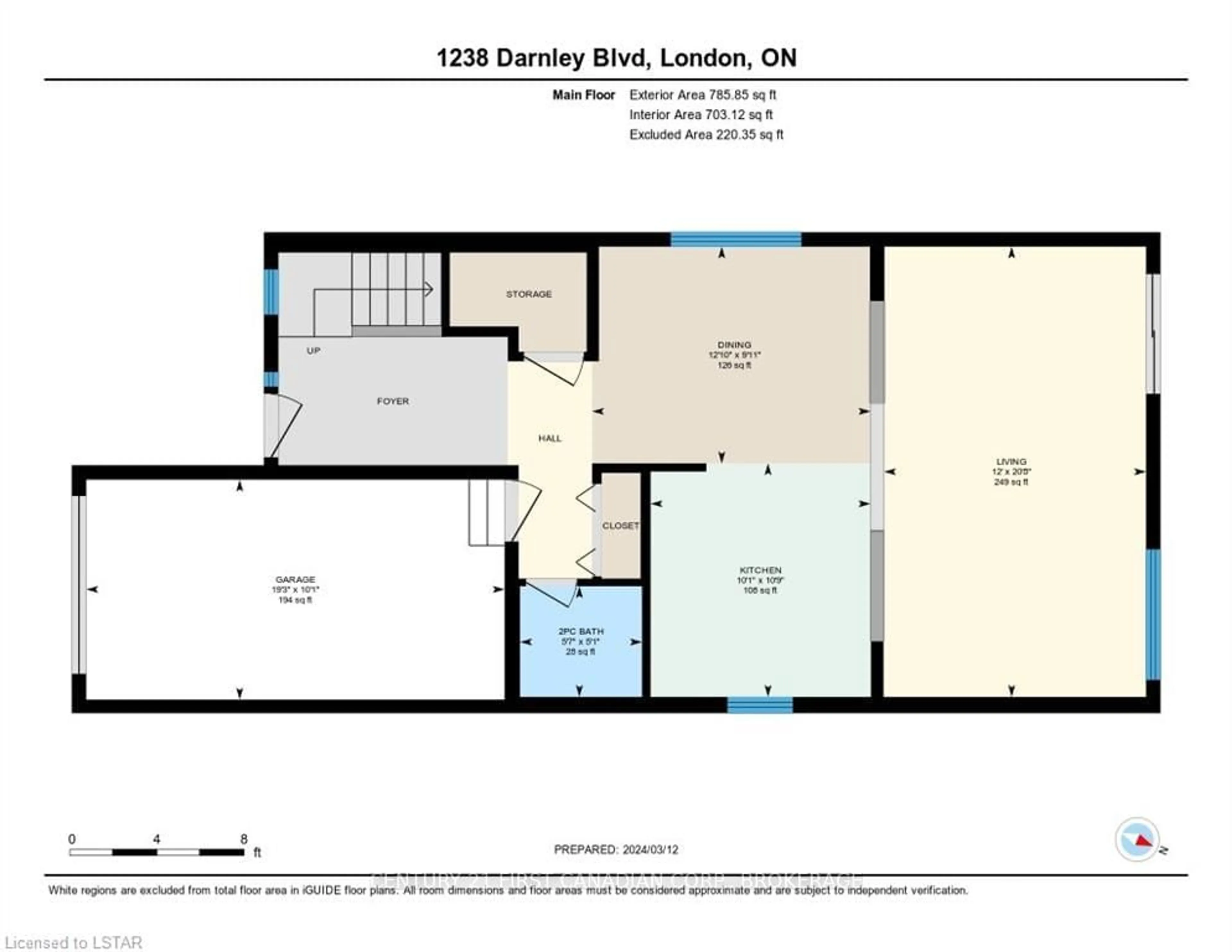 Floor plan for 1238 Darnley Blvd, London Ontario N6M 1L1