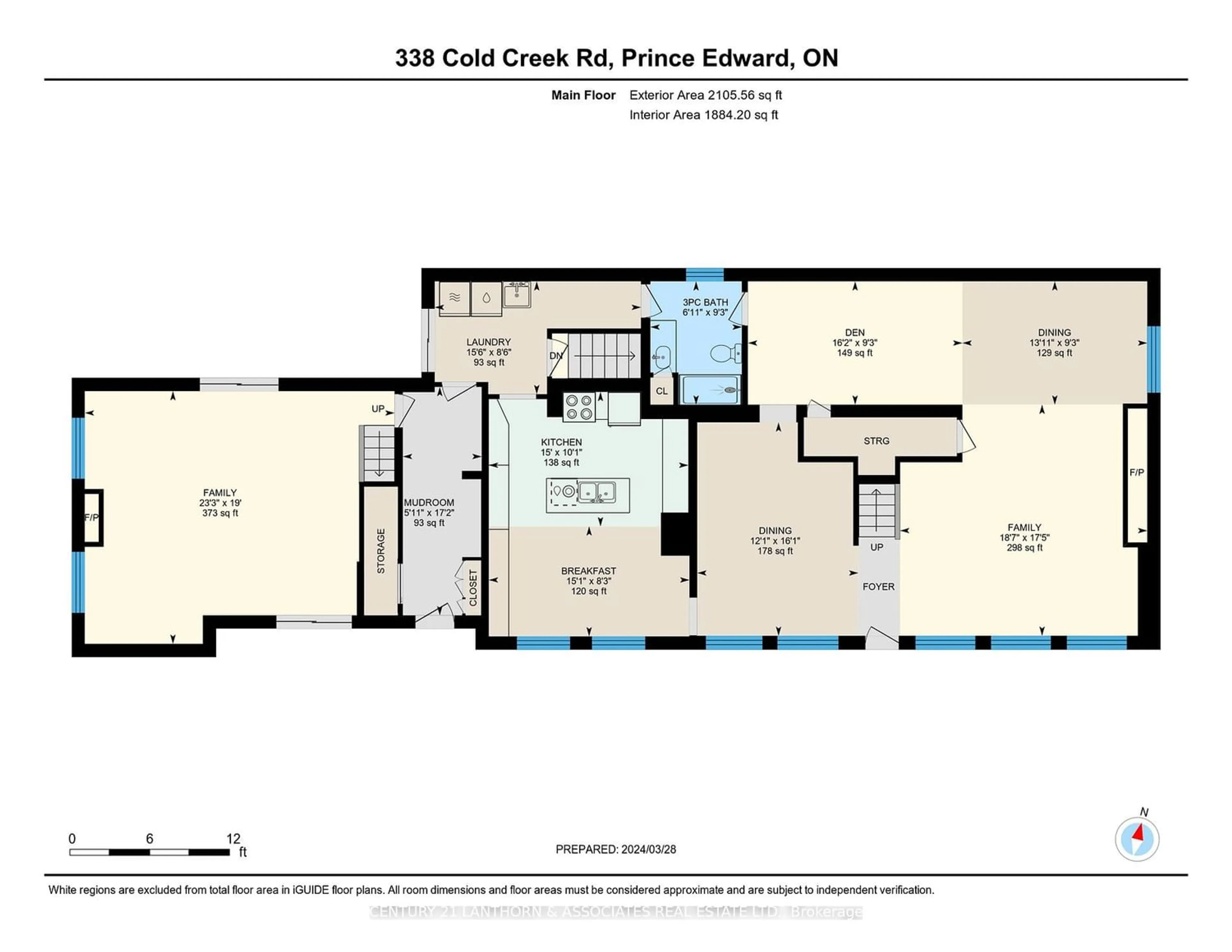 Floor plan for 338 Cold Creek Rd, Prince Edward County Ontario K0K 3L0