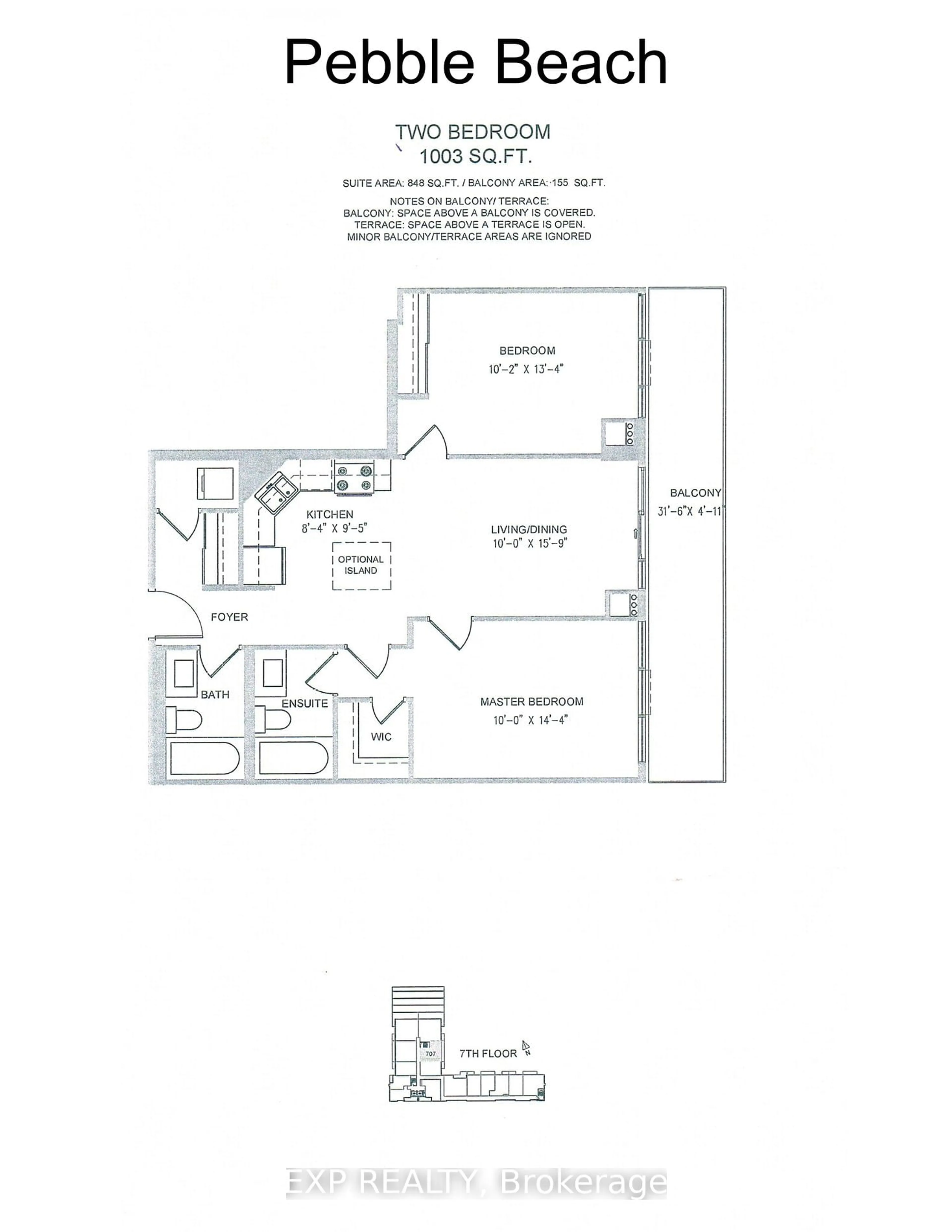 Floor plan for 550 North Service Rd #707, Grimsby Ontario L3M 4E8